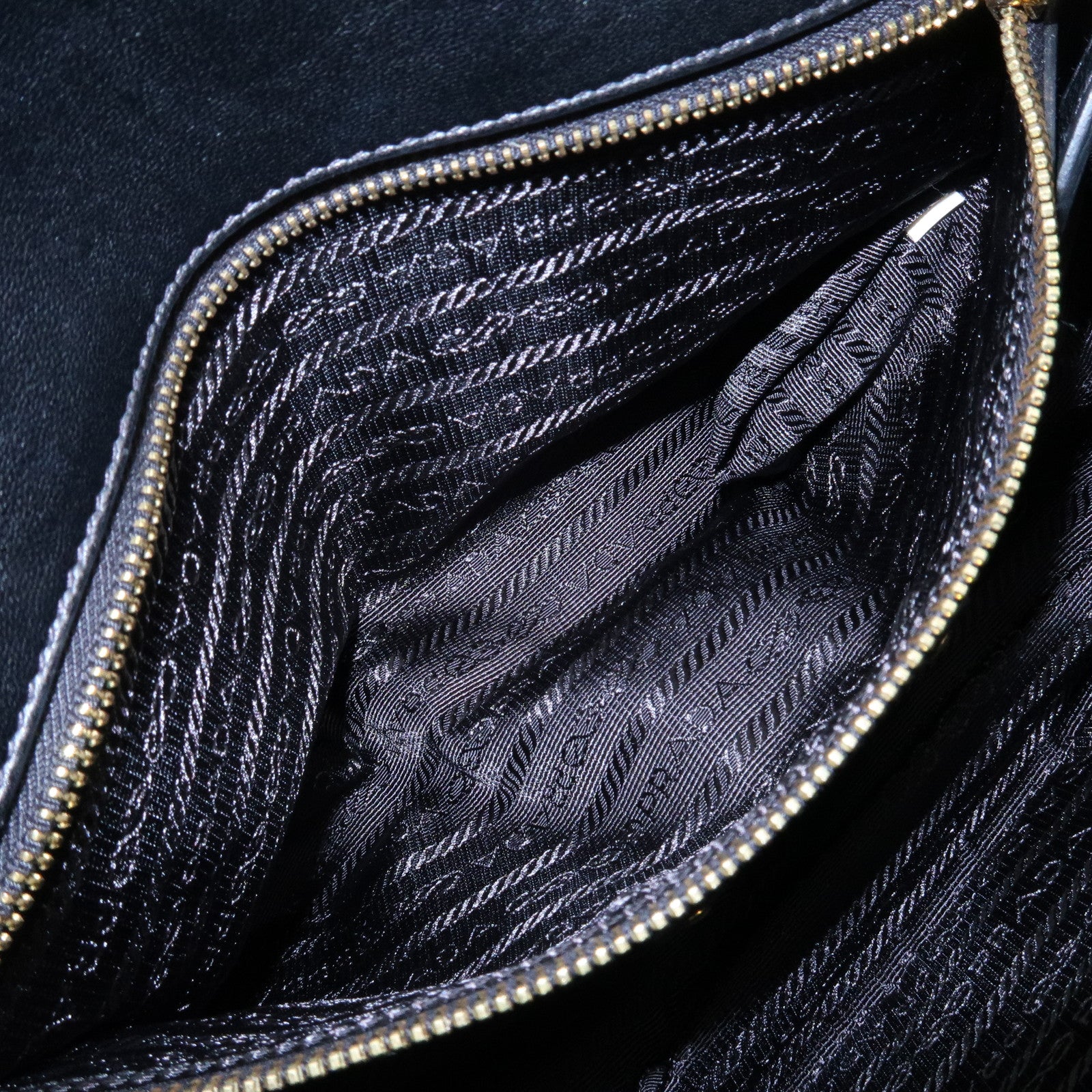 PRADA Logo Nylon Leather 2Way Bag Hand Bag Black NERO BN1407 Used