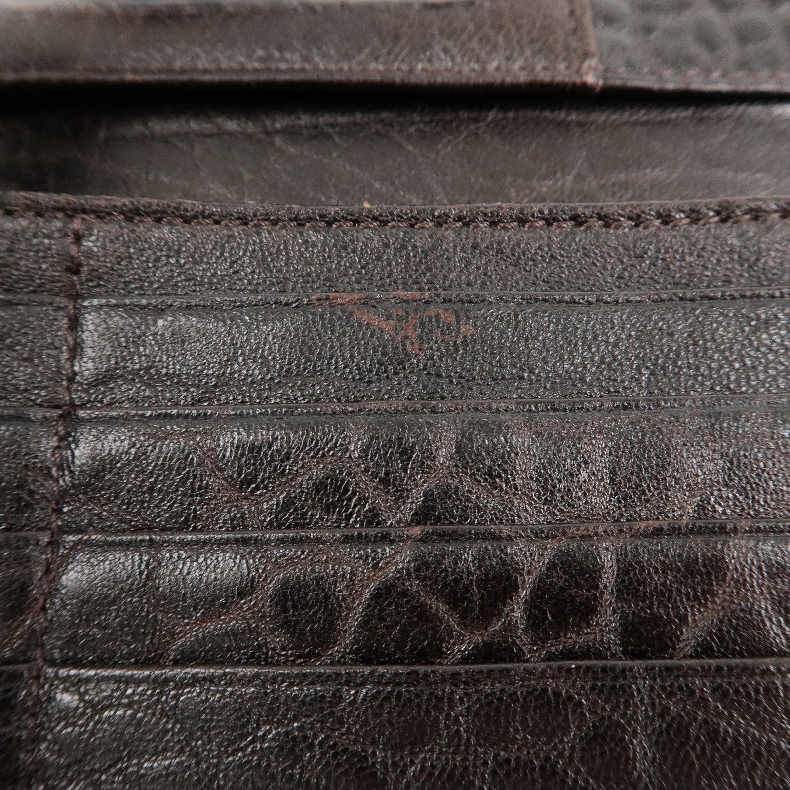 FENDI Zucca Canvas Leather W Hook Bifold Long Wallet 8N0032 Used