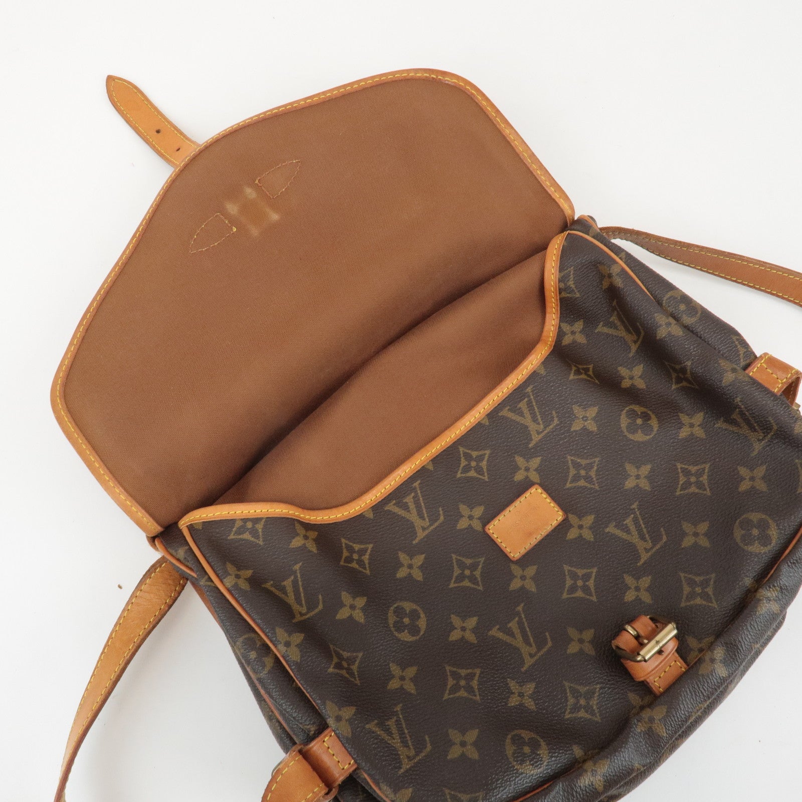 Louis Vuitton Monogram Saumur 30 Shoulder Bag Brown M42256 Used