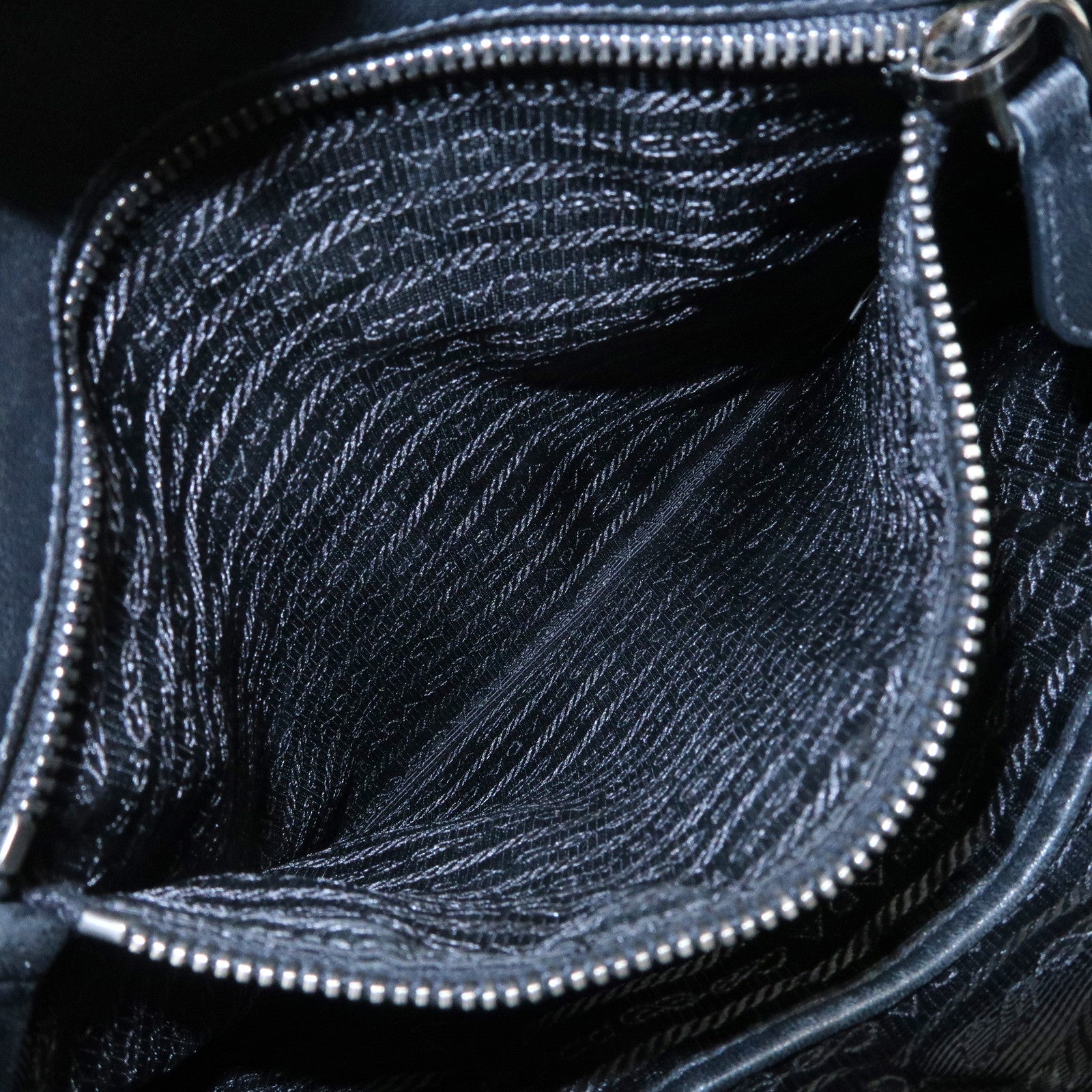 PRADA Logo Nylon Leather Gathered Shoulder Bag BN1616 Used