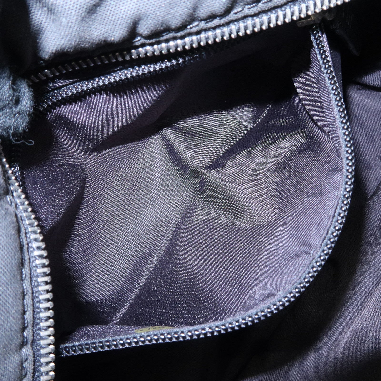 CHANEL Sports Matelasse Nylon Canvas COCO Mark Shoulder Bag Black Used