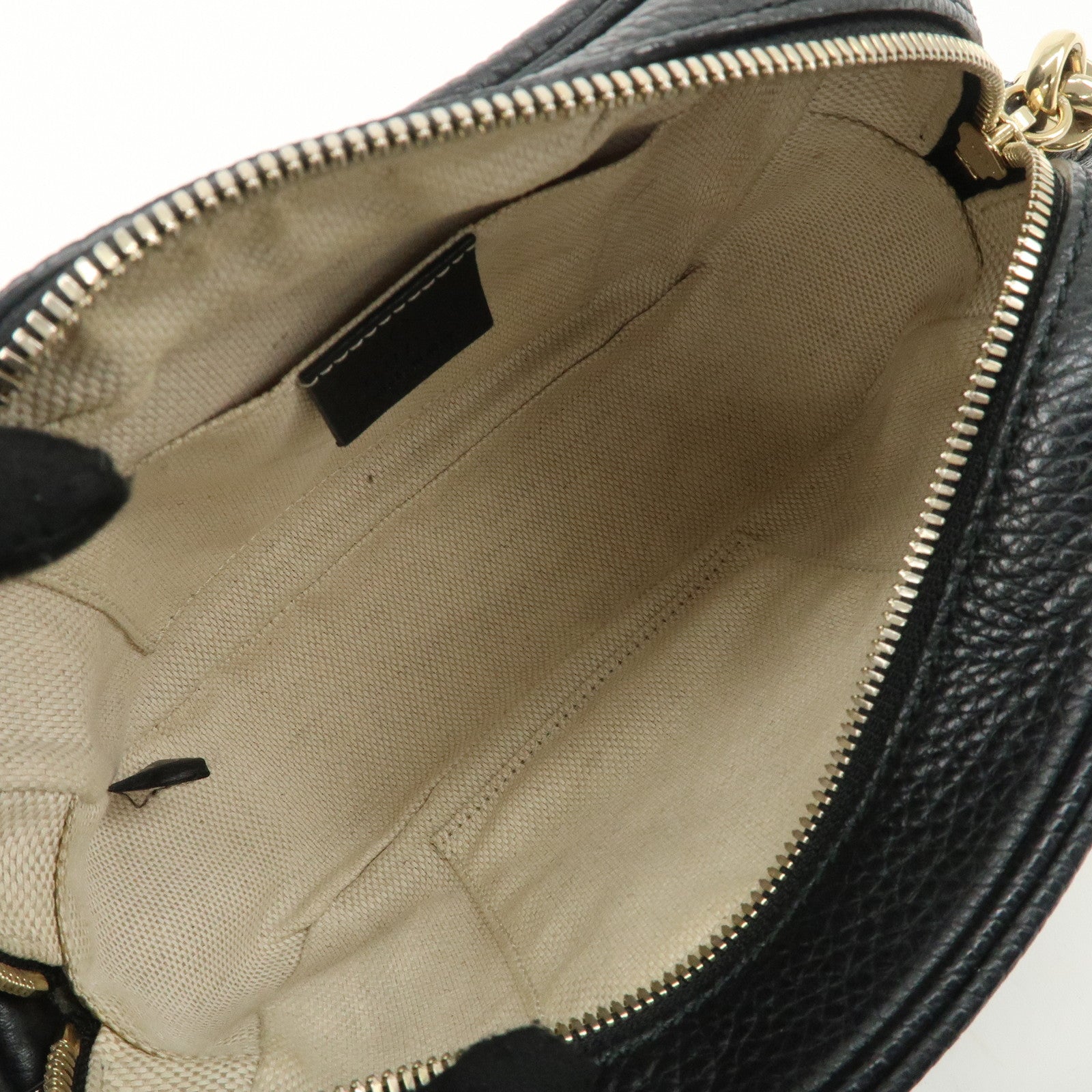 GUCCI SOHO Leather Small Disco Shoulder Bag Black 308364 Used