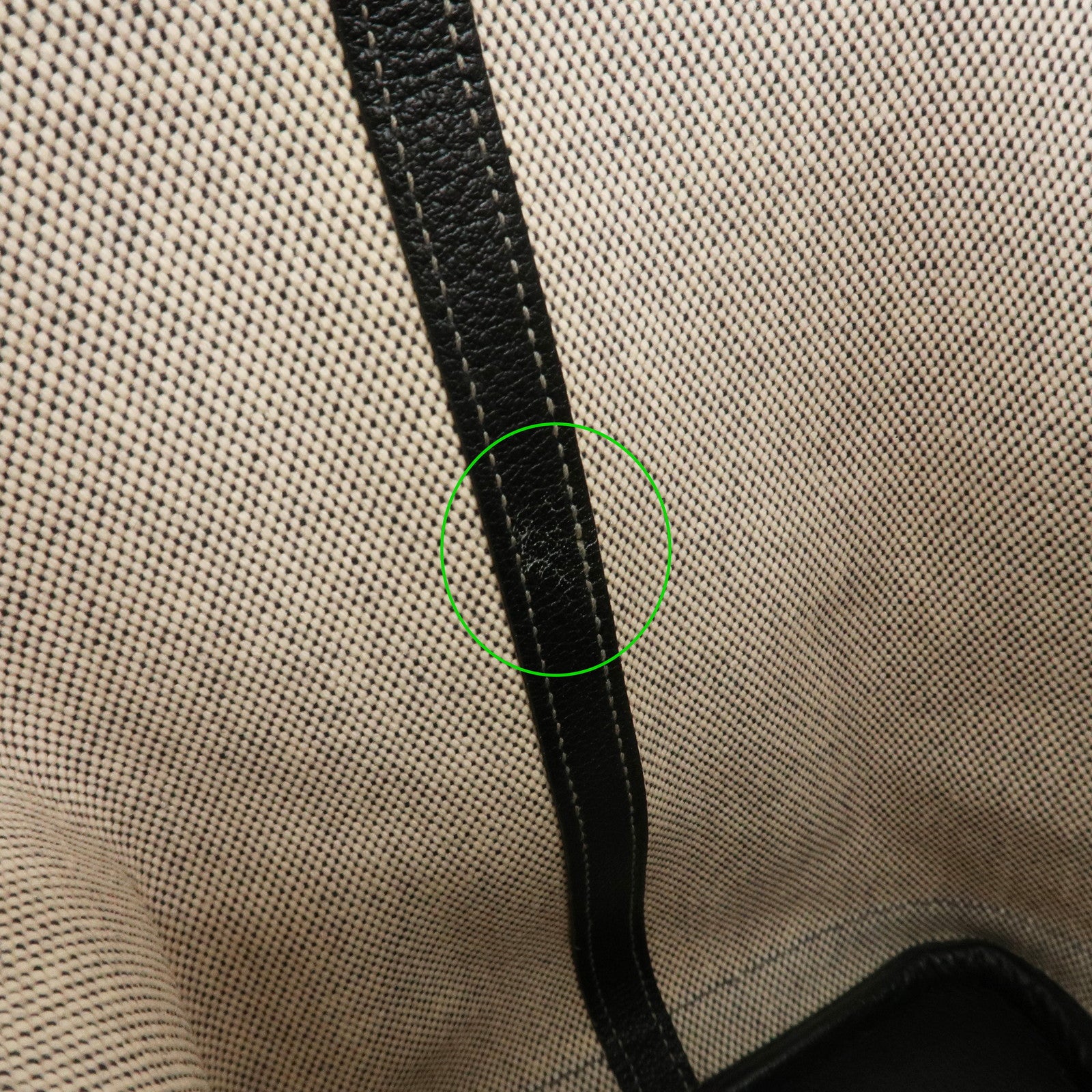 HERMES ToileOfficier Leather Garden Party PM J Stamped Tote Bag Used