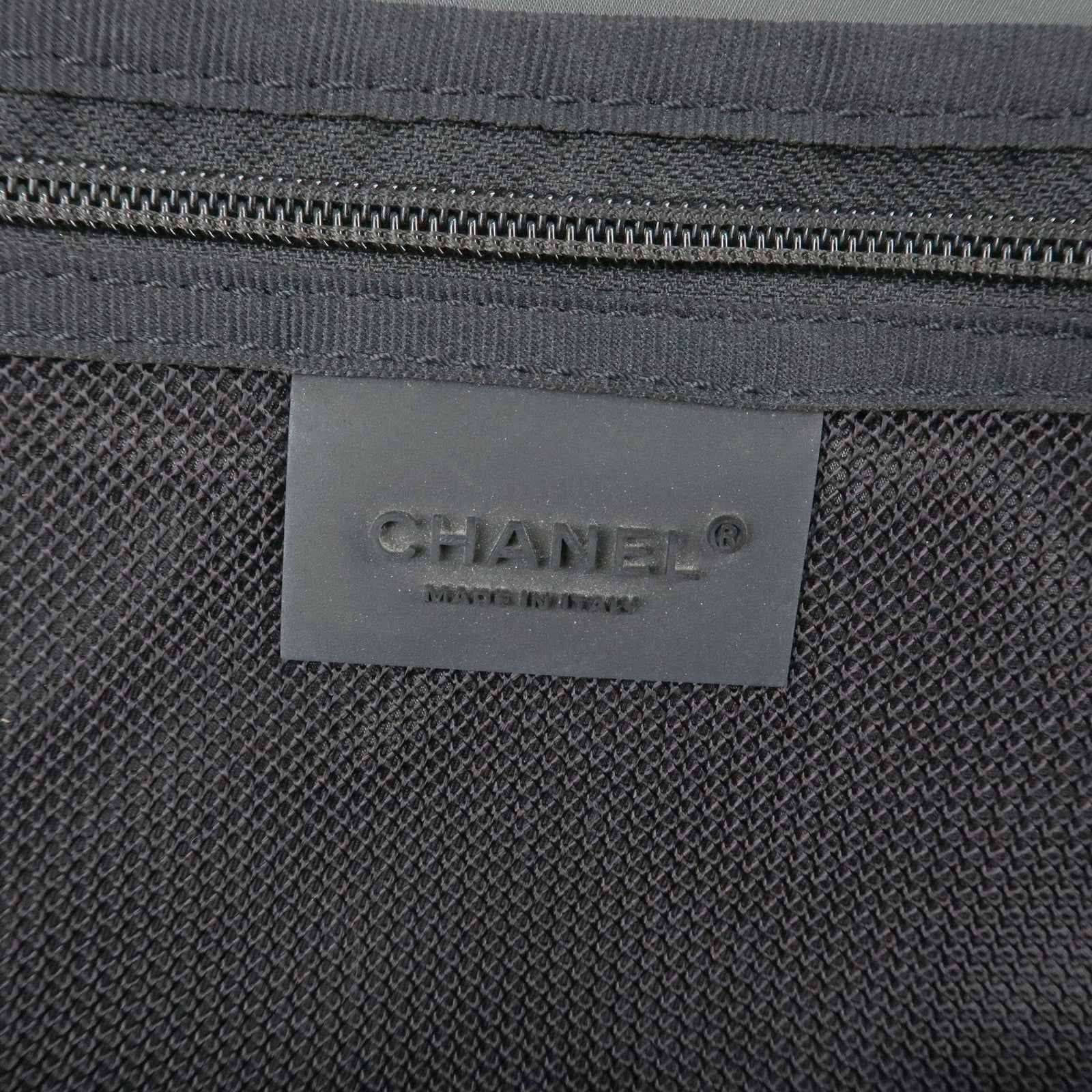 CHANEL CHANEL Sports Canvas Backpack Black Green Used