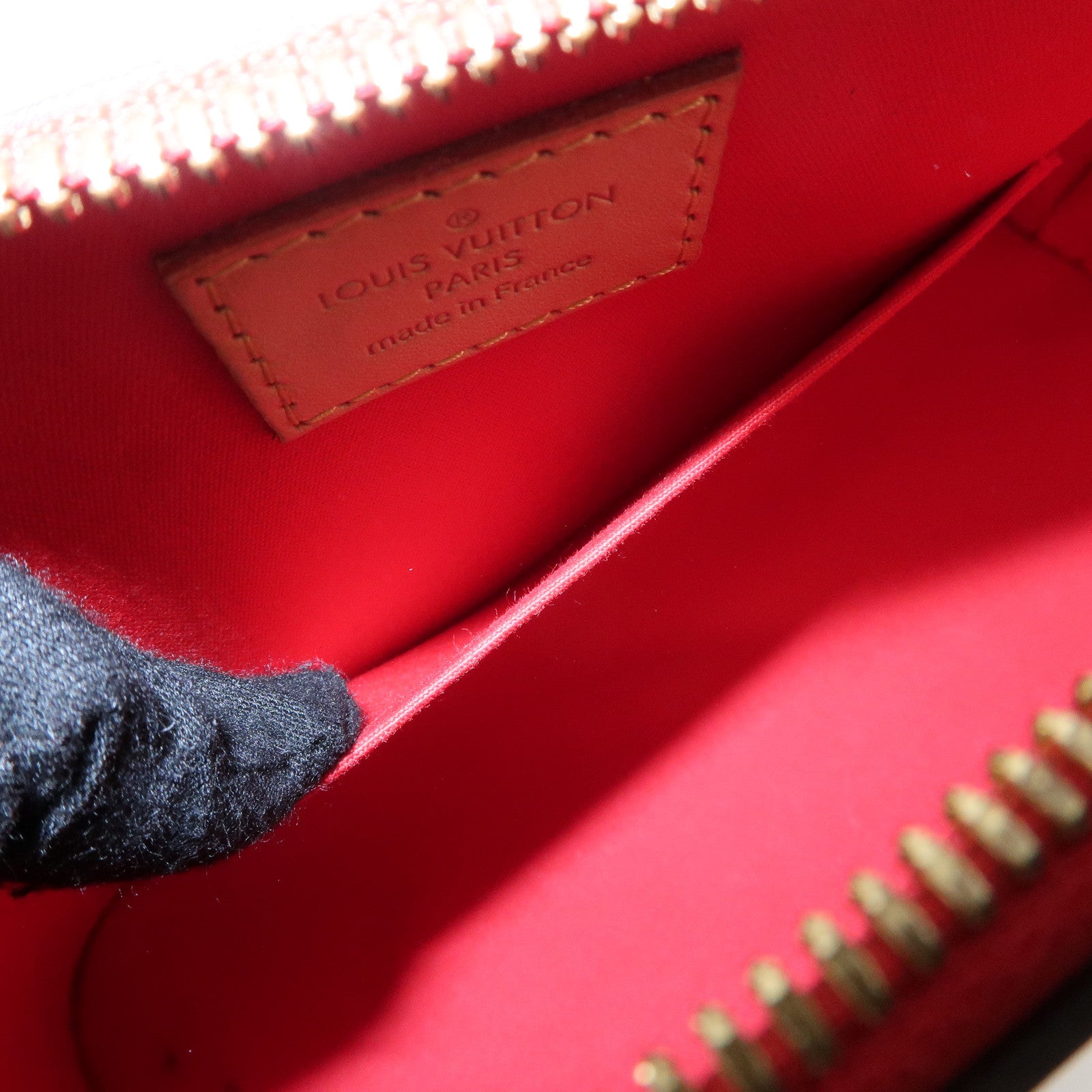 Louis Vuitton Monogram Vernis Alma BB Hand Bag Rouge M91698 Used