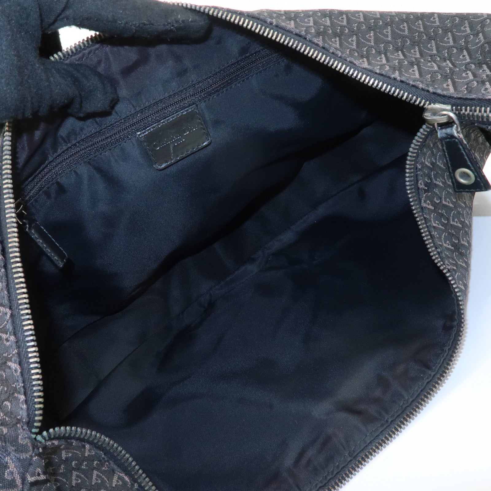 Christian Dior Trotter Street Chic Canvas Leather Shoulder Bag Used