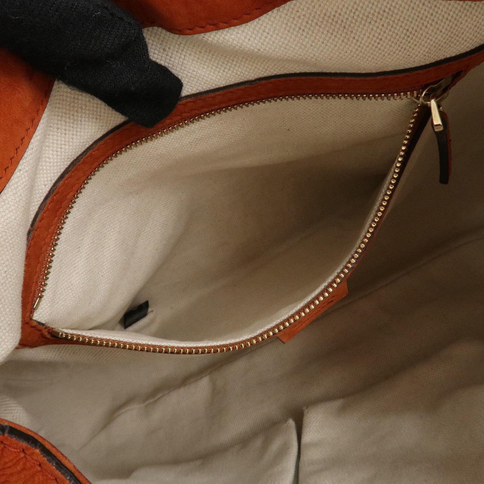 GUCCI New Jackie Suede Shoulder Bag Orange 277520 Used