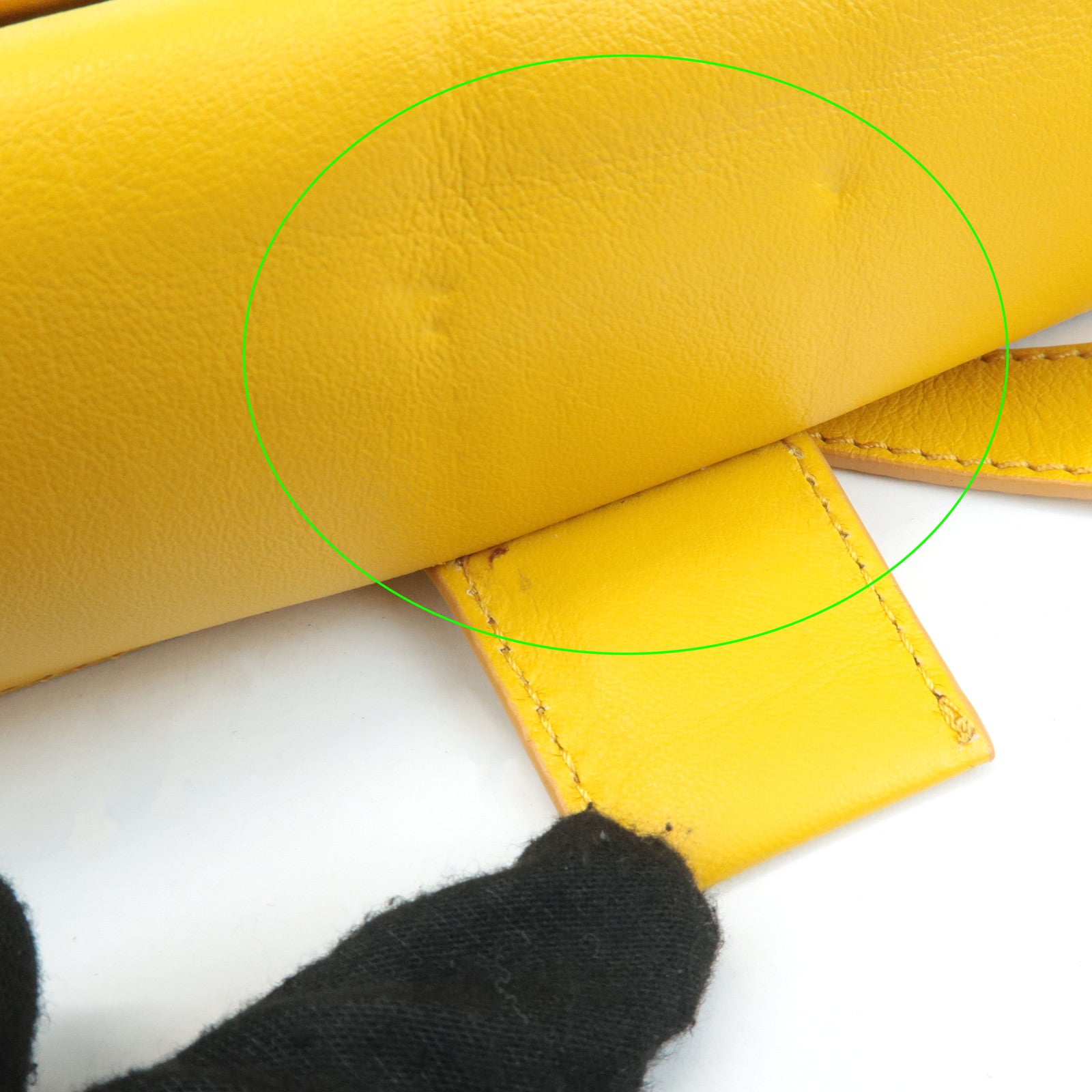 FENDI Zucchino Canvas Leather Shoulder Bag BrownYellow 8BT175 Used