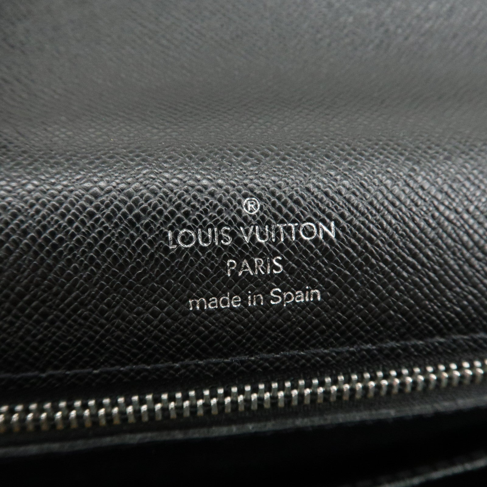 Louis Vuitton Taiga Selenga Clutch Bag Ardoise M30782 Used