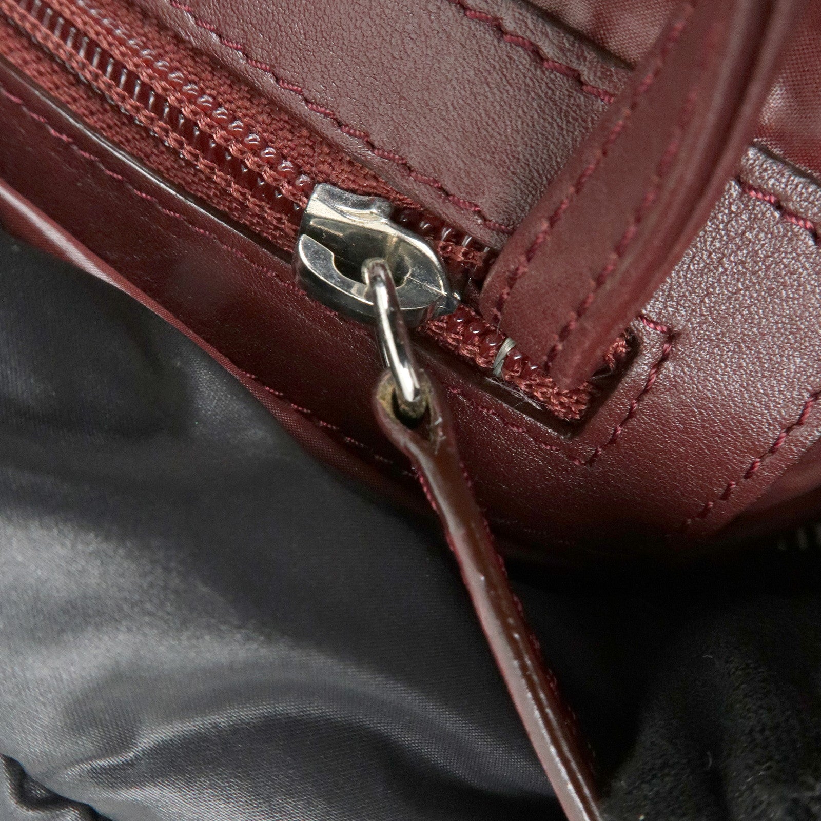 CHANEL COCO Cocoon Nylon Leather Tote Bag Hand Bag Black Used