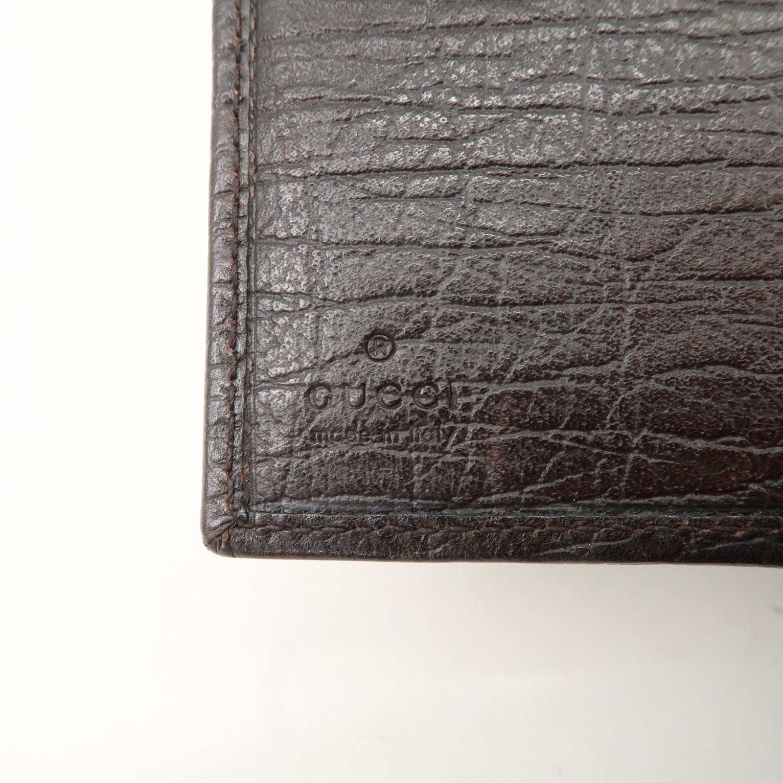 GUCCI Sherry GG Canvas Leather Notebook Cover Planner Cover 115240 Used