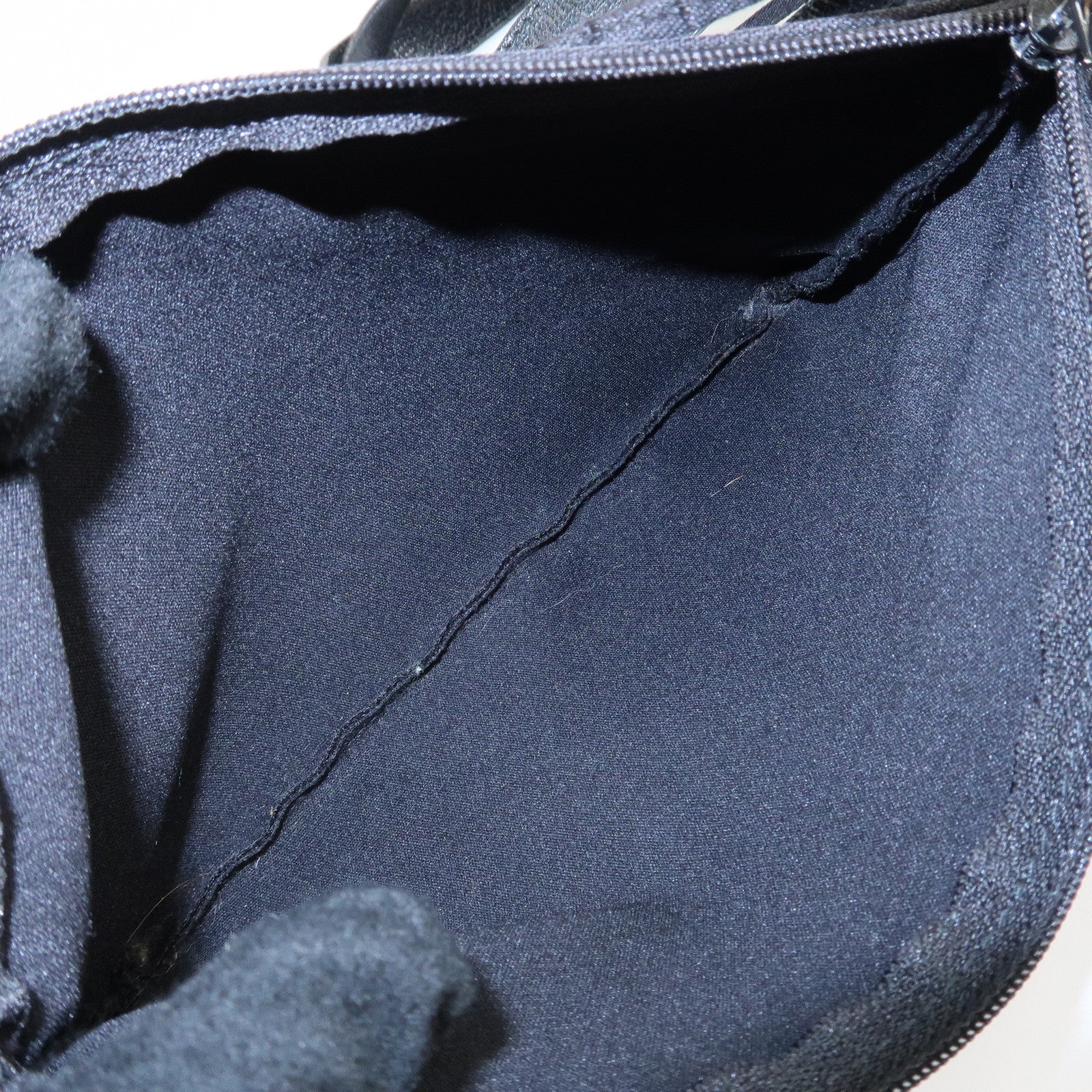 BVLGARI Logo Mania Canvas Leather Hand Bag Tote Bag Black Used