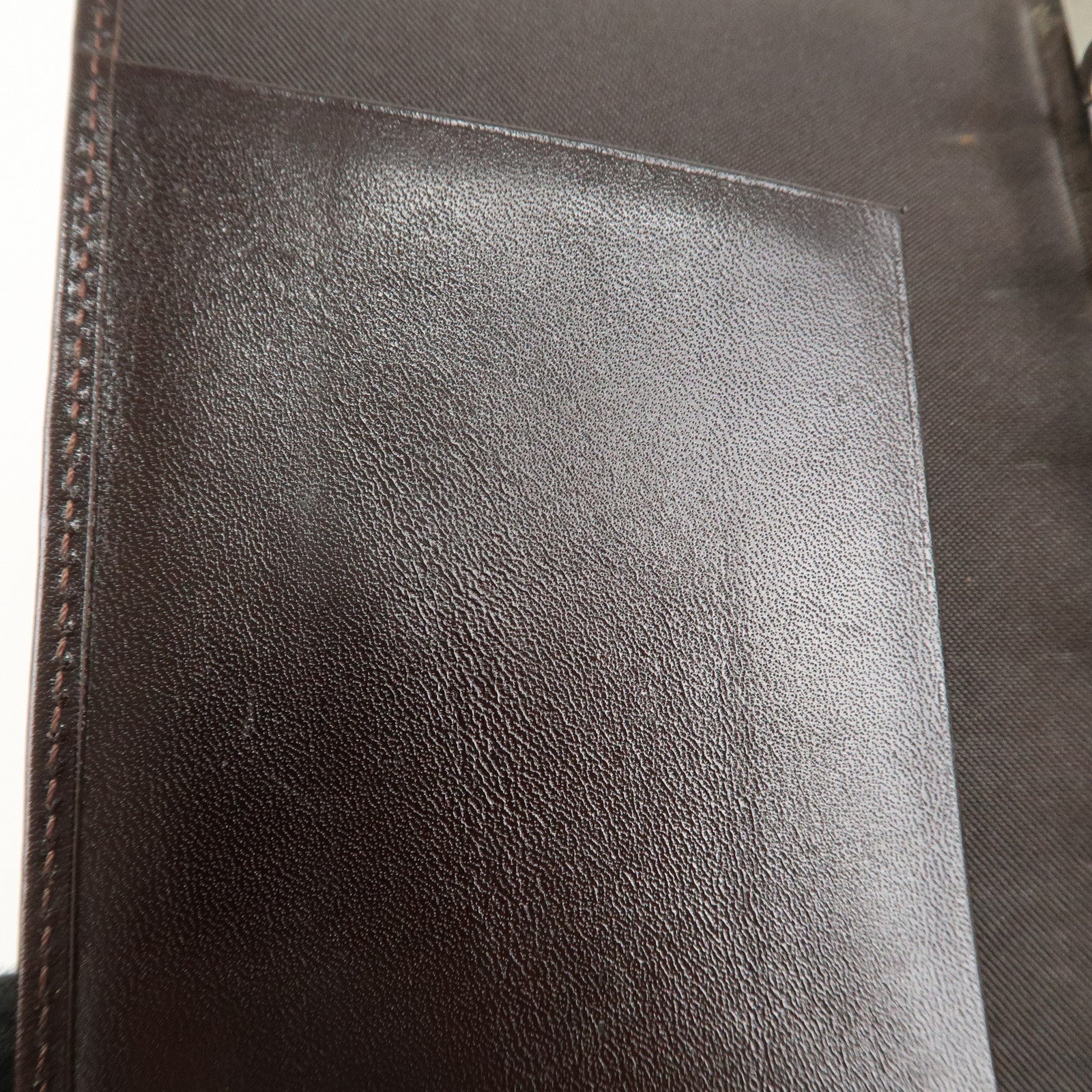 FENDI Zucca Canvas Leather Agenda Planner Cover Brown Used