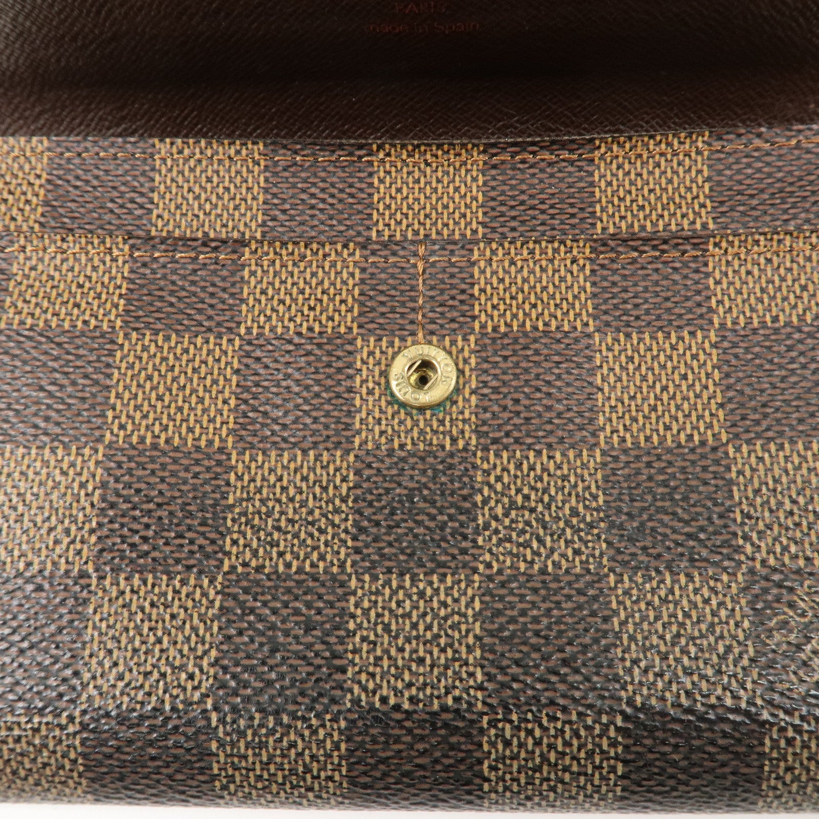 Louis Vuitton Damier Porte Monnaie Cult Credit Long Wallet N61724 Used