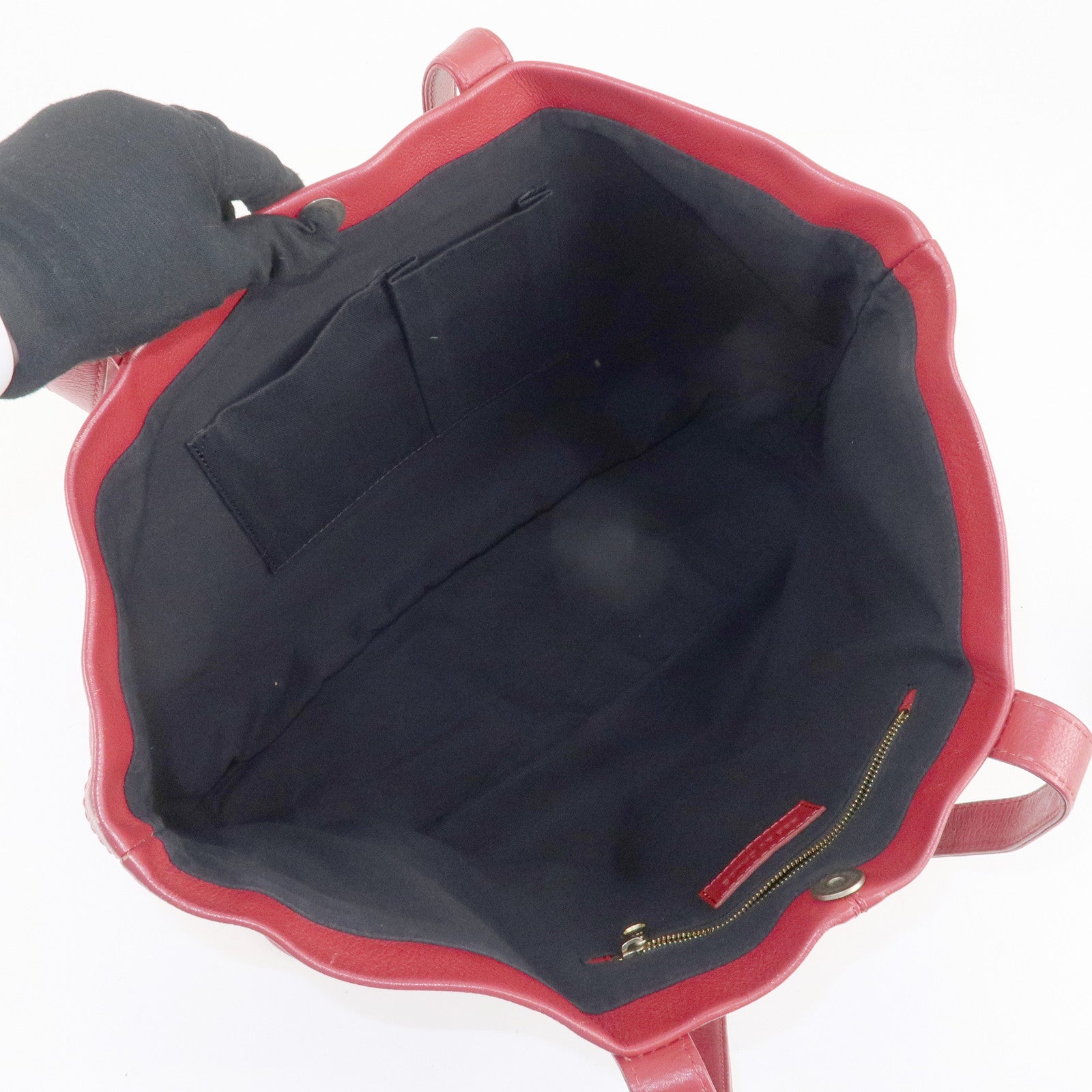 Chloe See By Chloe Leather Tote Bag Shoulder Bag Red Used