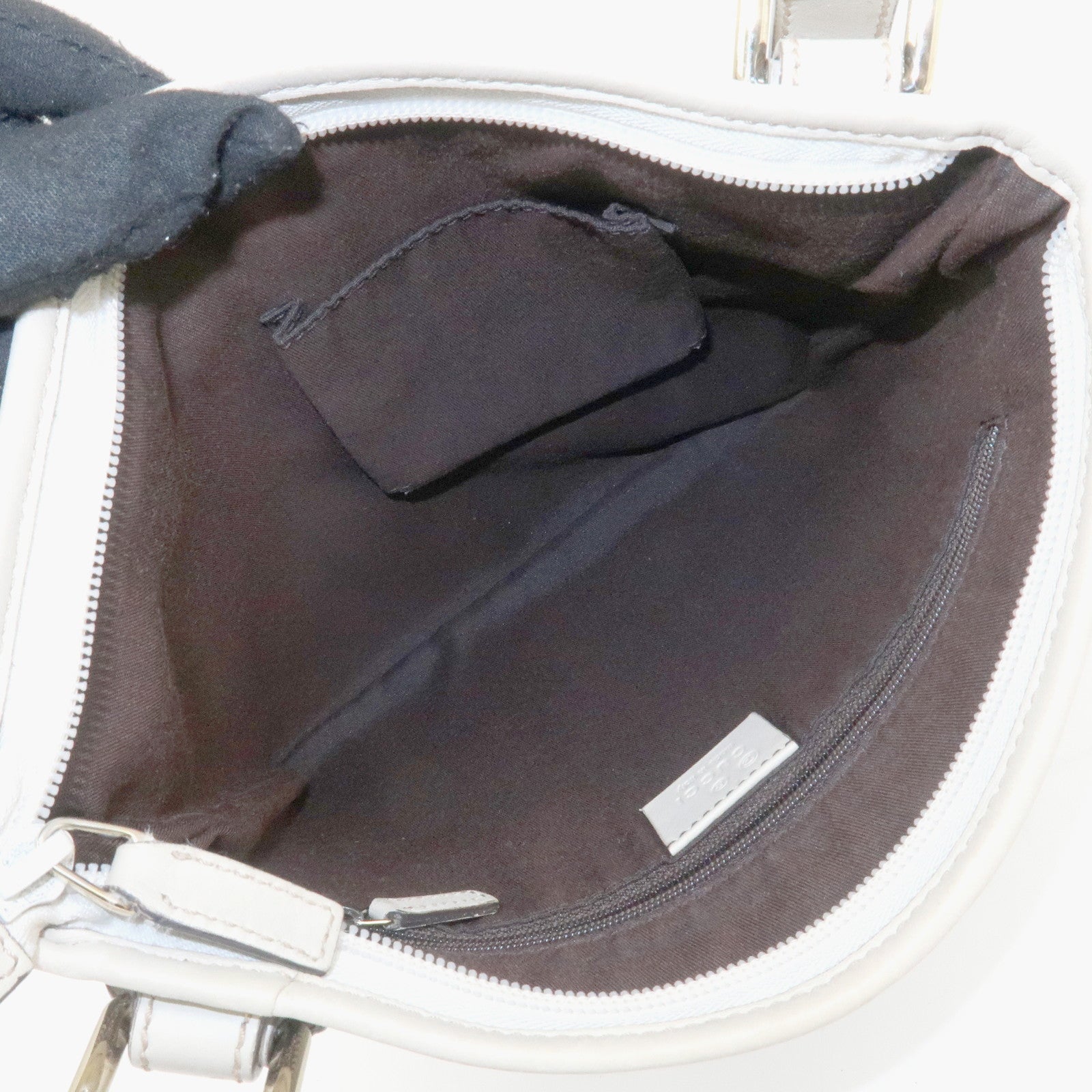 GUCCI Crystal GG Canvas Leather Shoulder Bag *Outlet 257246 Used