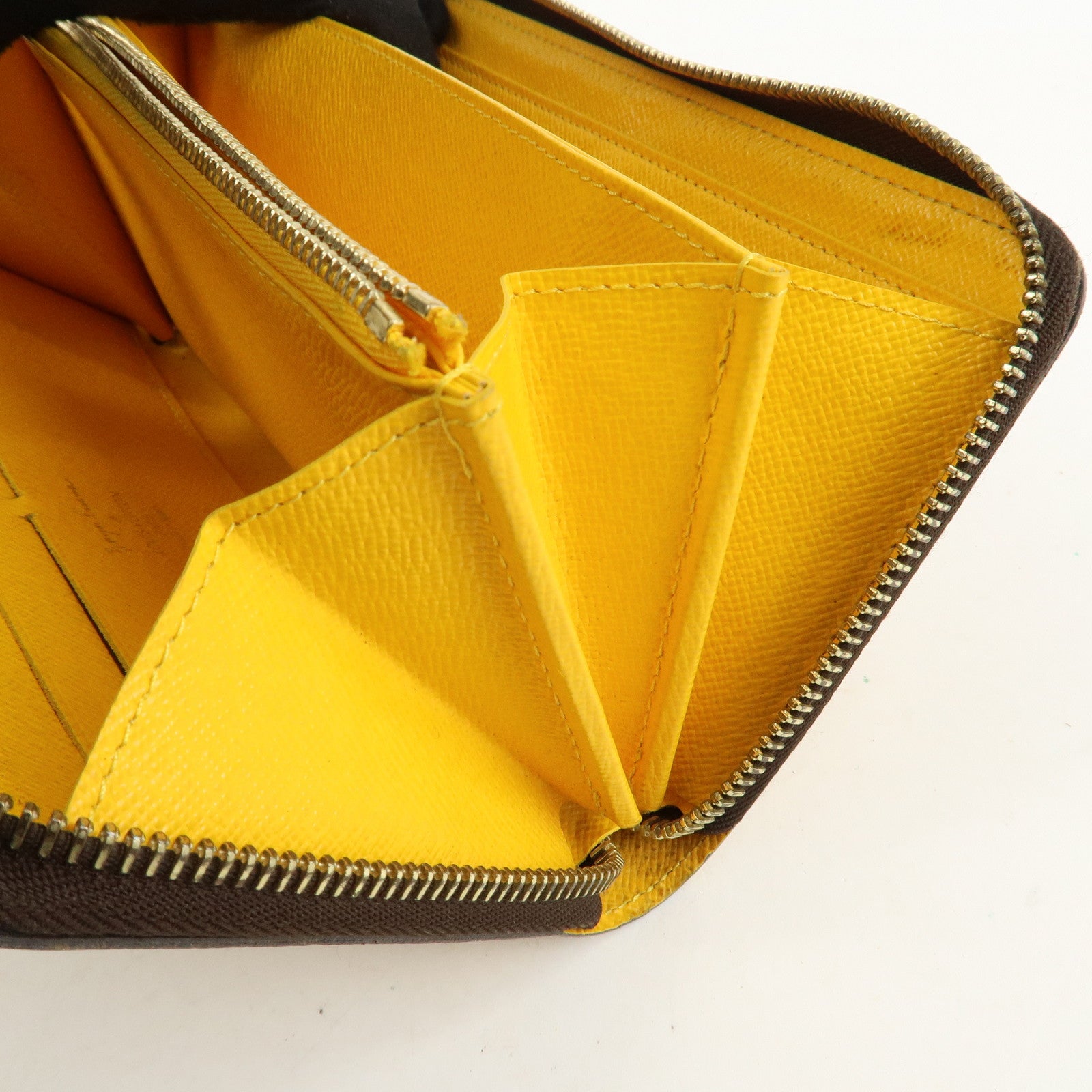 Louis Vuitton Monogram Zippy Wallet Pumpkin Dots Jaune M60449 Used