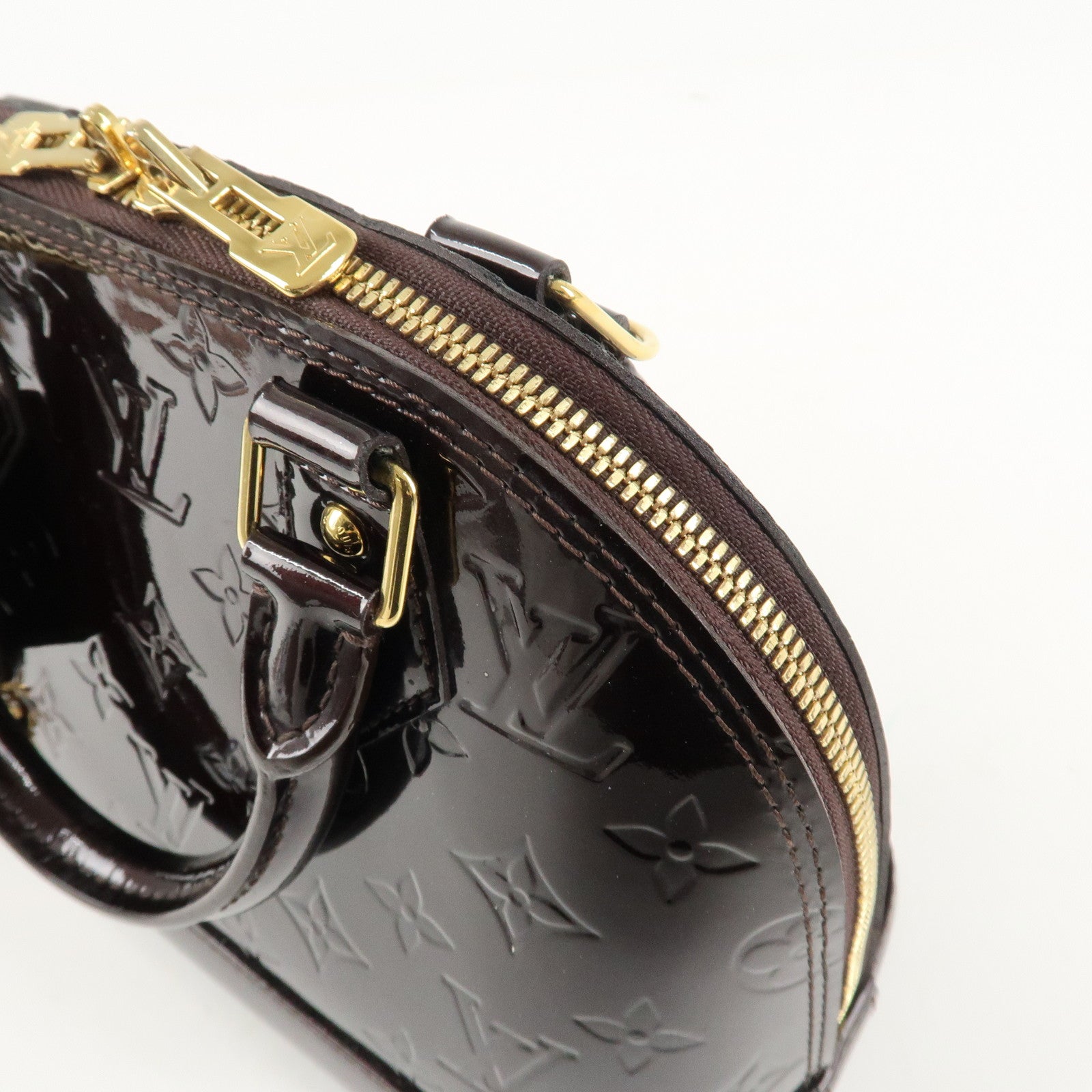 Louis Vuitton Monogram Vernis Alma BB 2Way Bag Amarante M91678 Used