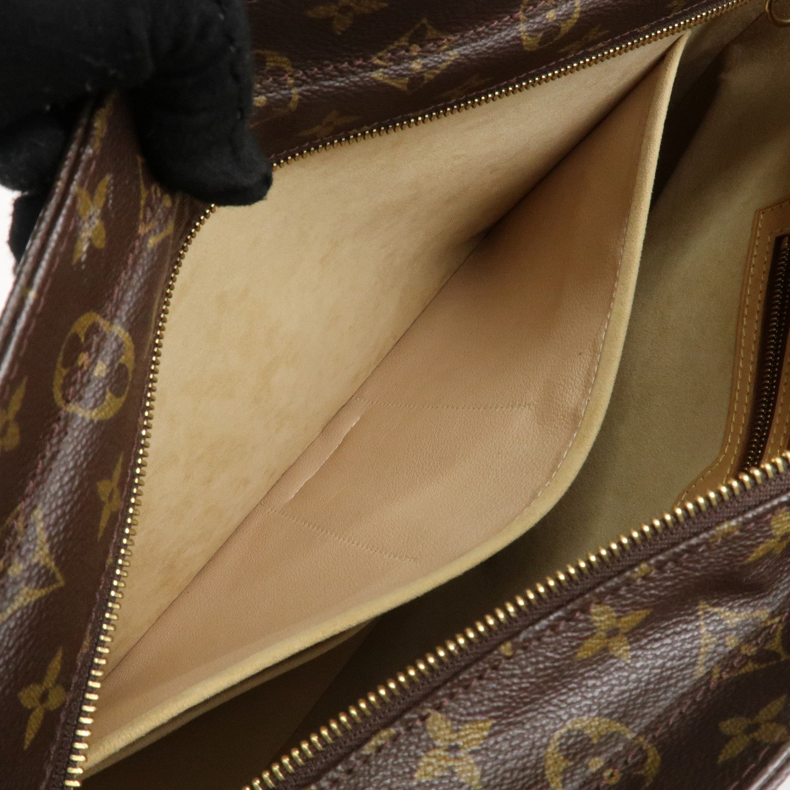 Louis Vuitton Monogram Luco Tote Bag Hand Bag Brown M51155 Used