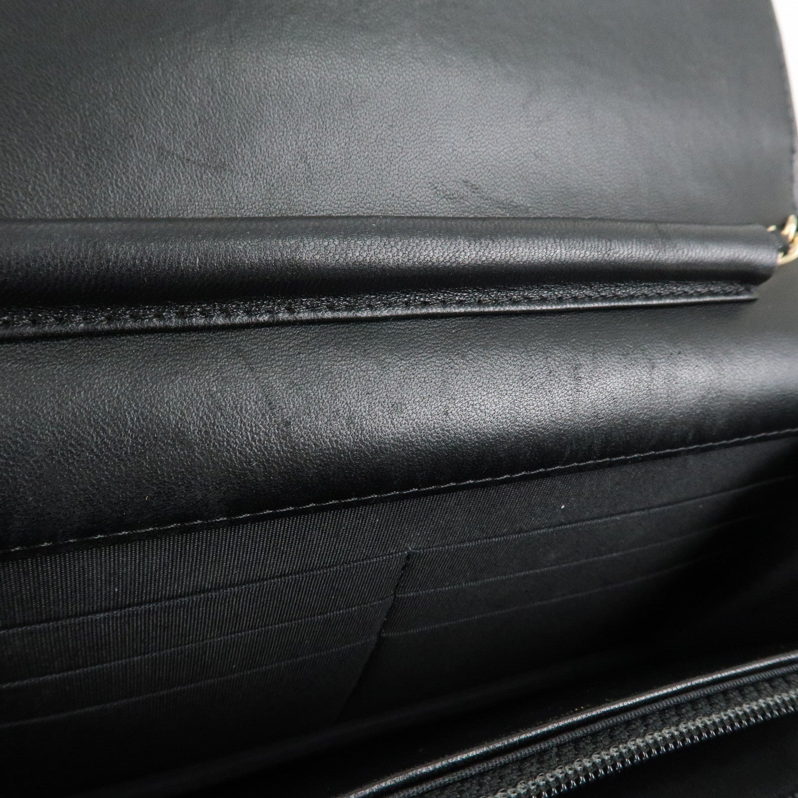 CHANEL Camellia Lamb Skin Chain Wallet Shoulder Bag A82336 Used