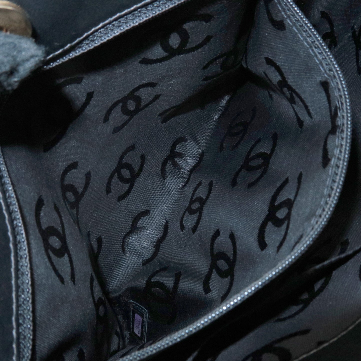CHANEL Wild Stitch Leather Tote Bag Hand Bag Black