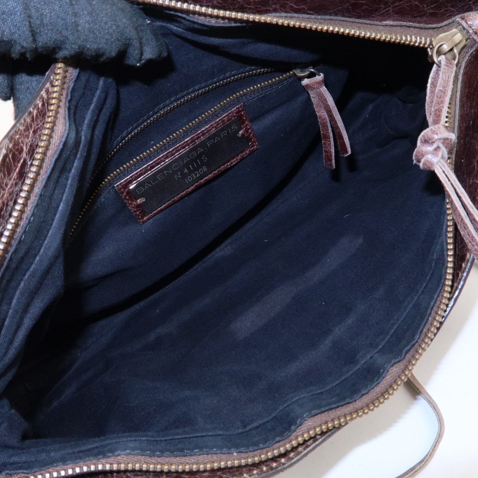 BALENCIAGA The First Leather 2Way Bag Hand Bag Brown 103208 Used