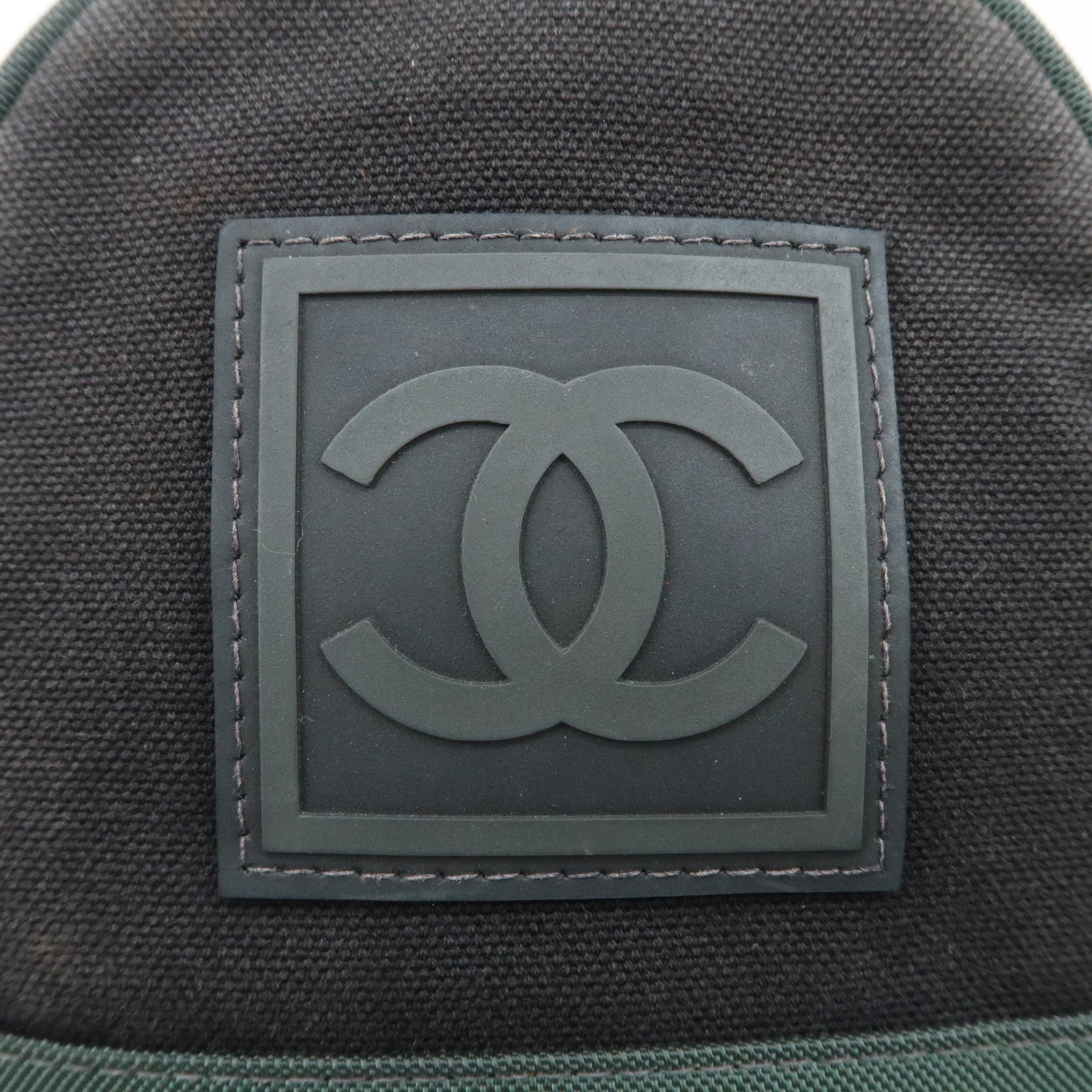 CHANEL COCO Mark Sport Canvas Shoulder Bag Black A23300 Used