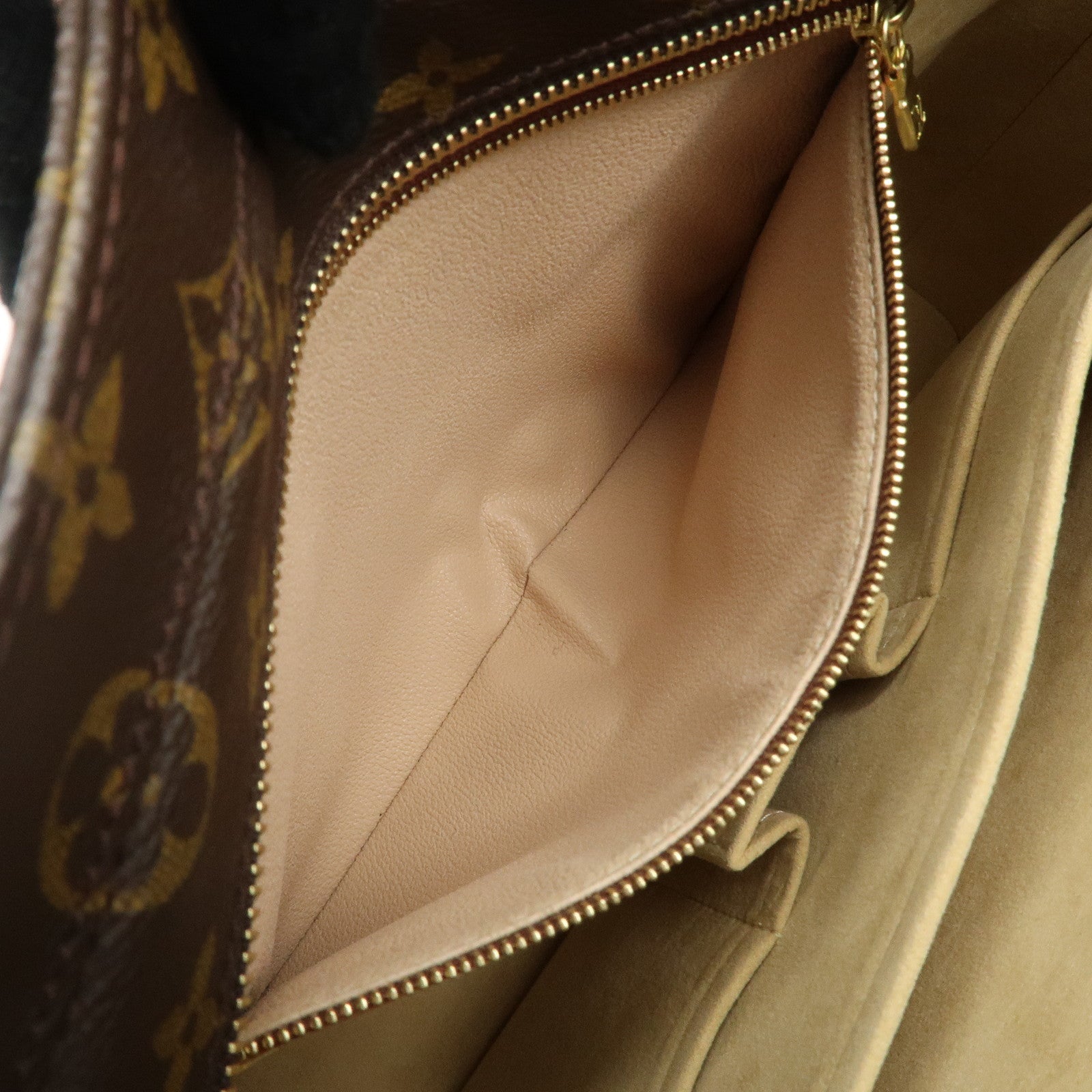 Louis Vuitton Monogram Luco Tote Bag Hand Bag Brown M51155 Used