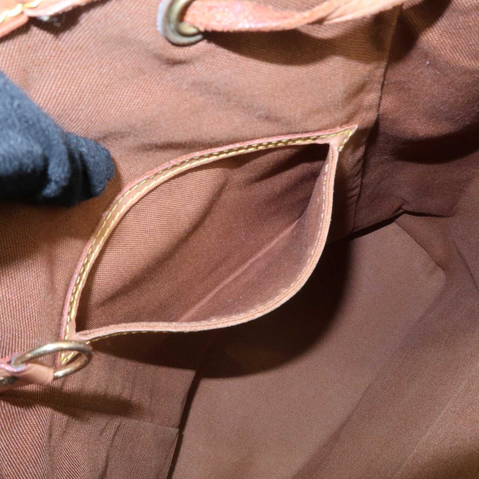 Louis Vuitton Monogram Montsouris MM Back Pack Bag M51136 Used