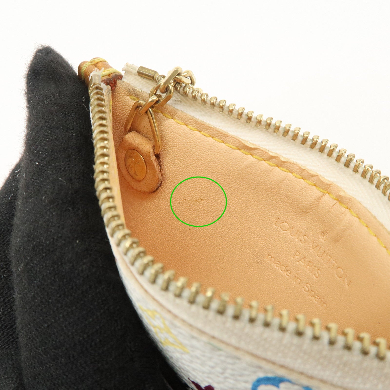 Louis Vuitton Monogram Multicolor Pochette Cles Blanc M92655 Used