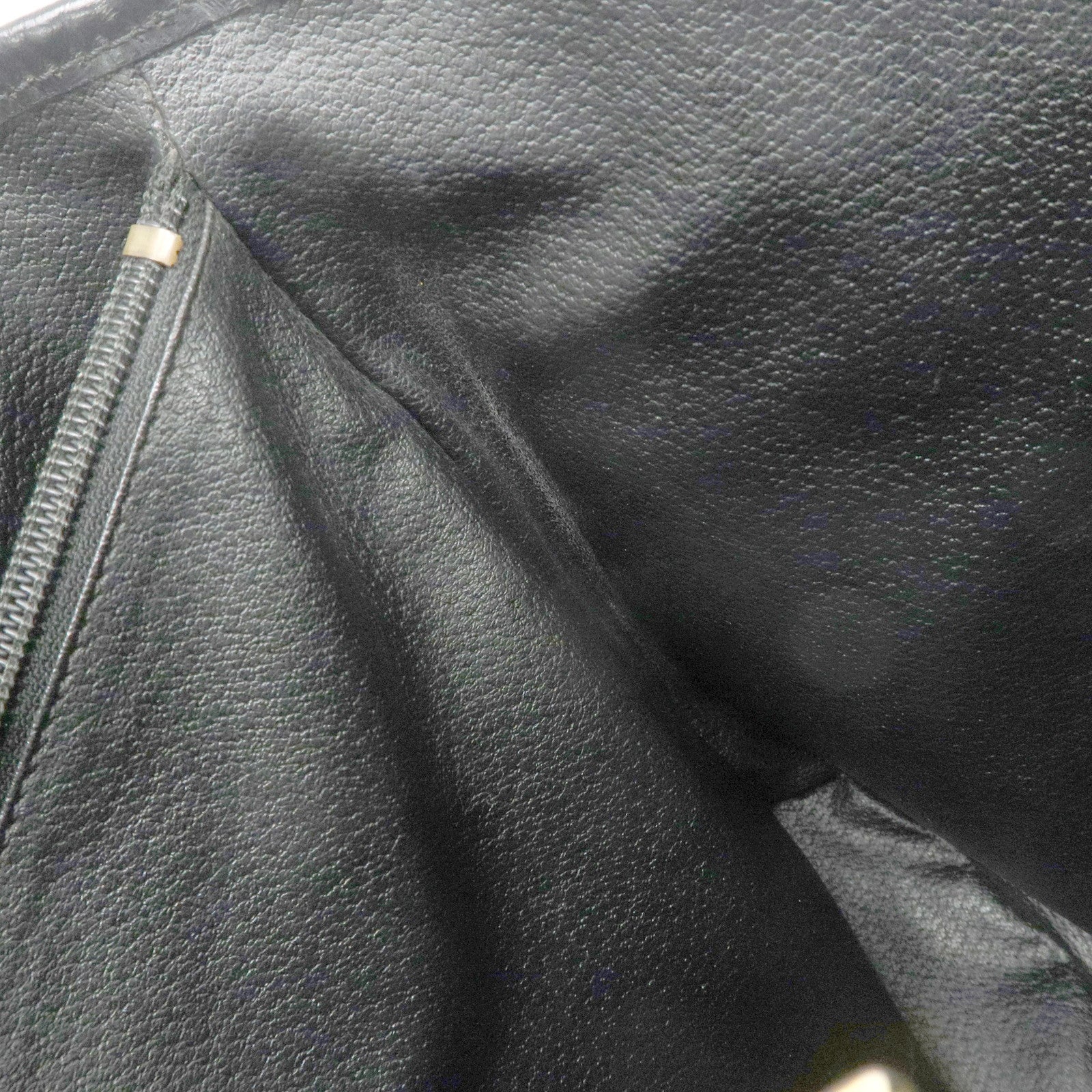CELINE Macadam PVC Leather Tote Bag Shoulder Bag Black Brown Used