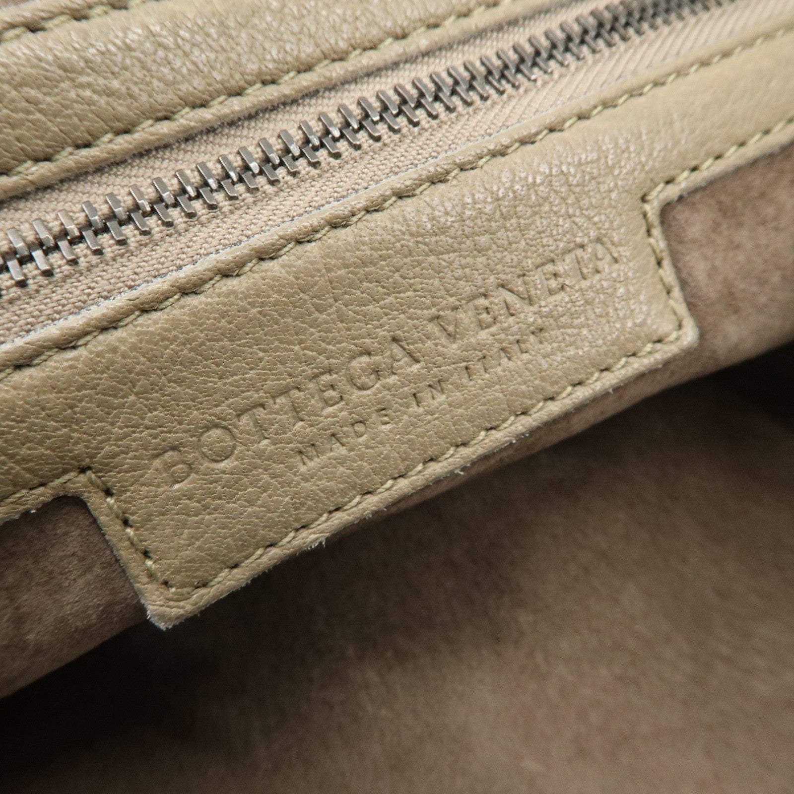 BOTTEGA VENETA Hobo Leather Shoulder Bag Beige Gray Black Used