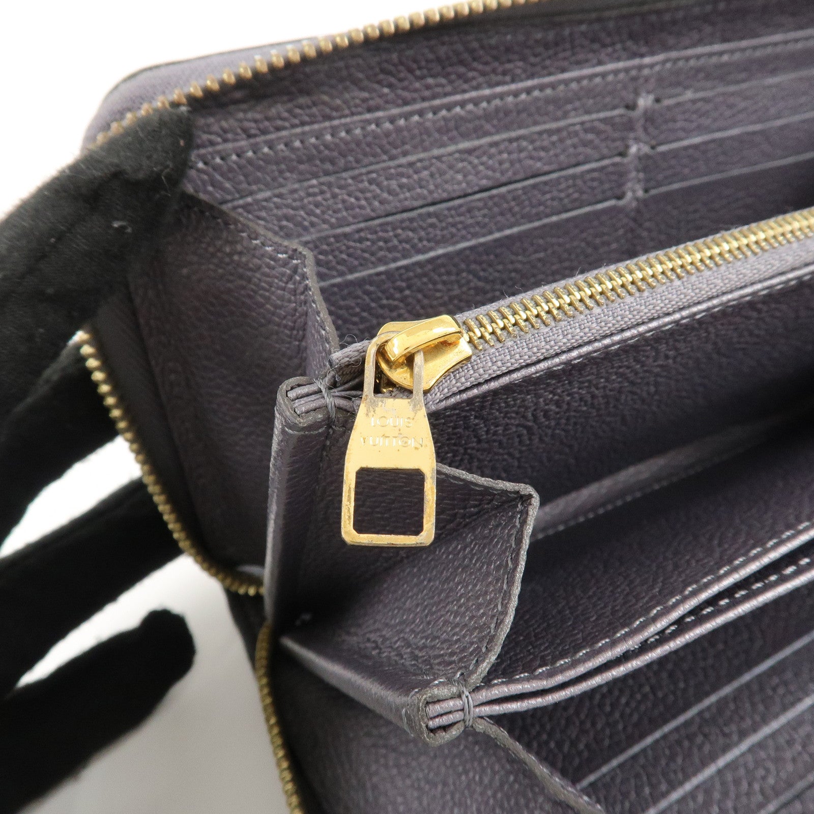 Louis Vuitton Empreinte Zippy Studs Wallet Gris Silver M62209 Used