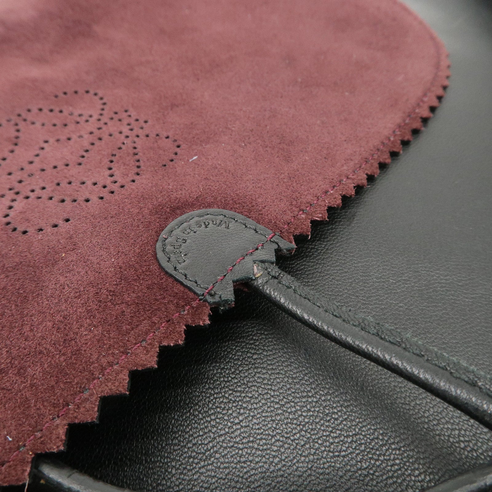 LOEWE Anagram Leather Tassel 2Way Shoulder Bag Black 315.82.E29 Used