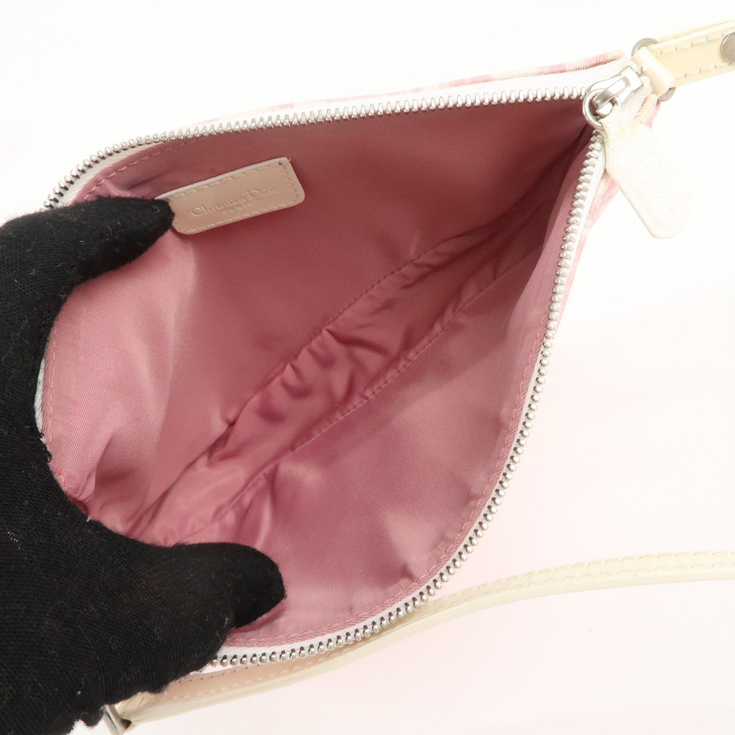 Christian Dior Trotter PVC Patent Leather Saddle Pouch Pink