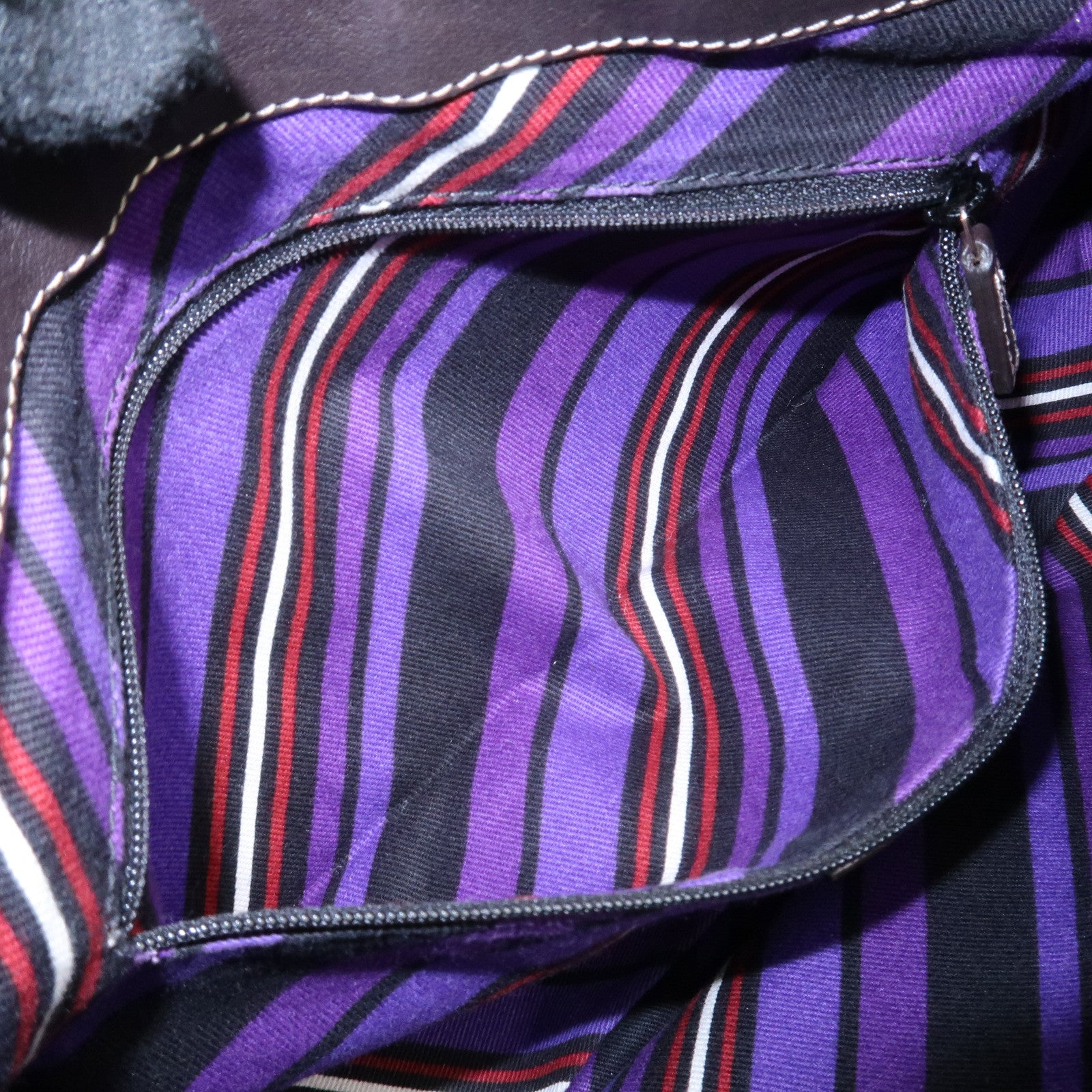 GUCCI GG Crystal Leather Shoulder Bag Hand Bag Brown 257297 Used