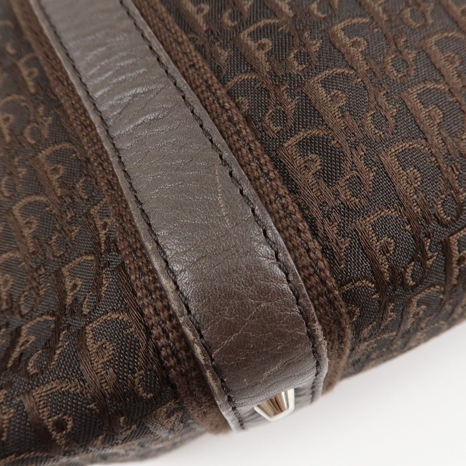 Christian Dior Trotter Street Chic Canvas Leather Hand Bag Used