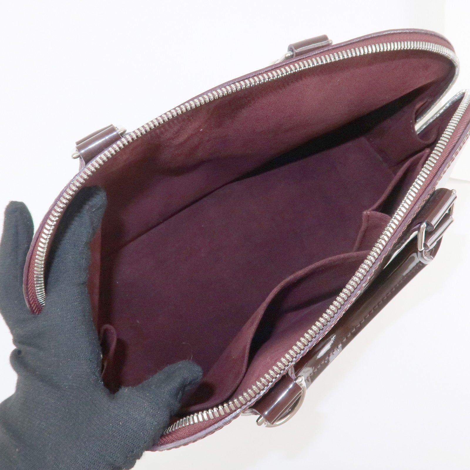 Louis Vuitton Epi Electric Alma PM Hand Bag Prune M40453 Used