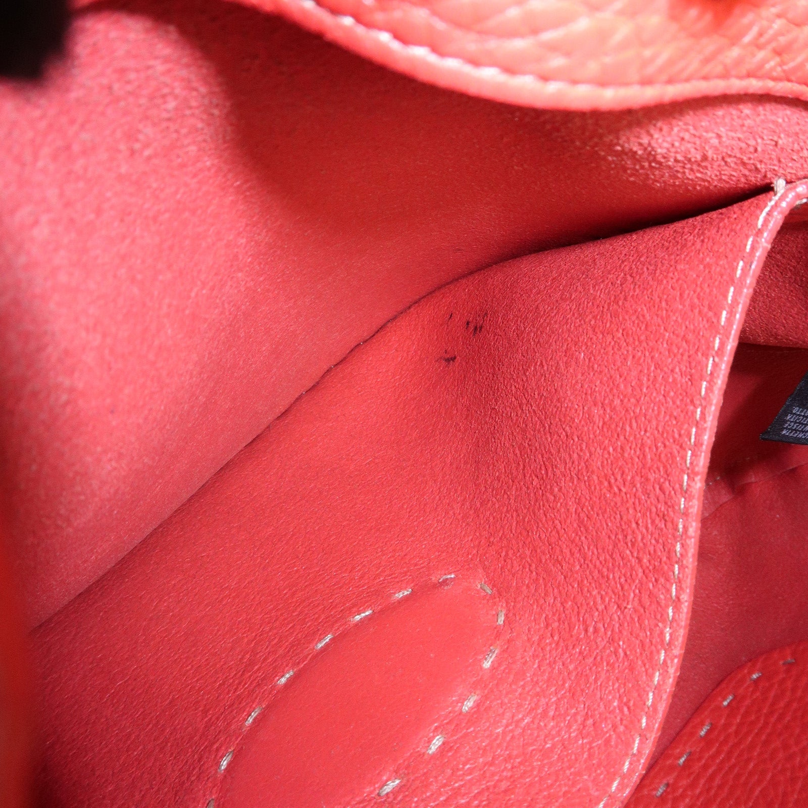 FENDI Selleria Leather Shoulder Bag Red 8BR648 Used