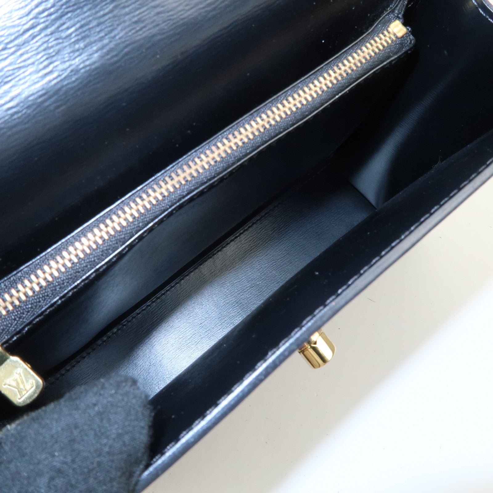 Louis Vuitton Epi Leather Malesherbes Hand Bag Black M523 72 Used