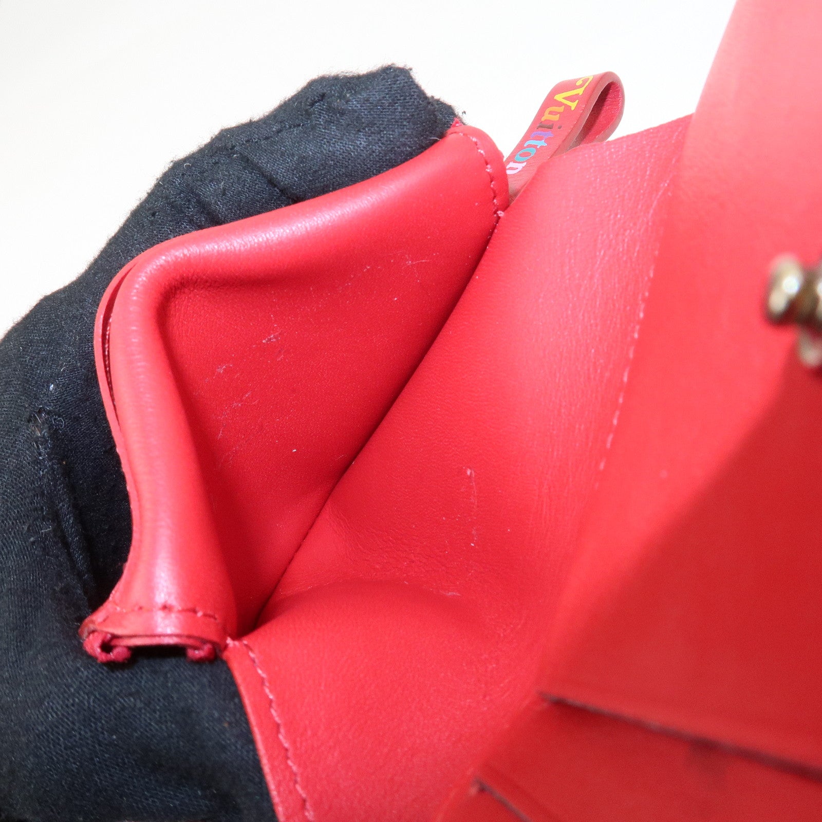 Louis Vuitton Zipped Compact Wallet Rouge M63790 Used