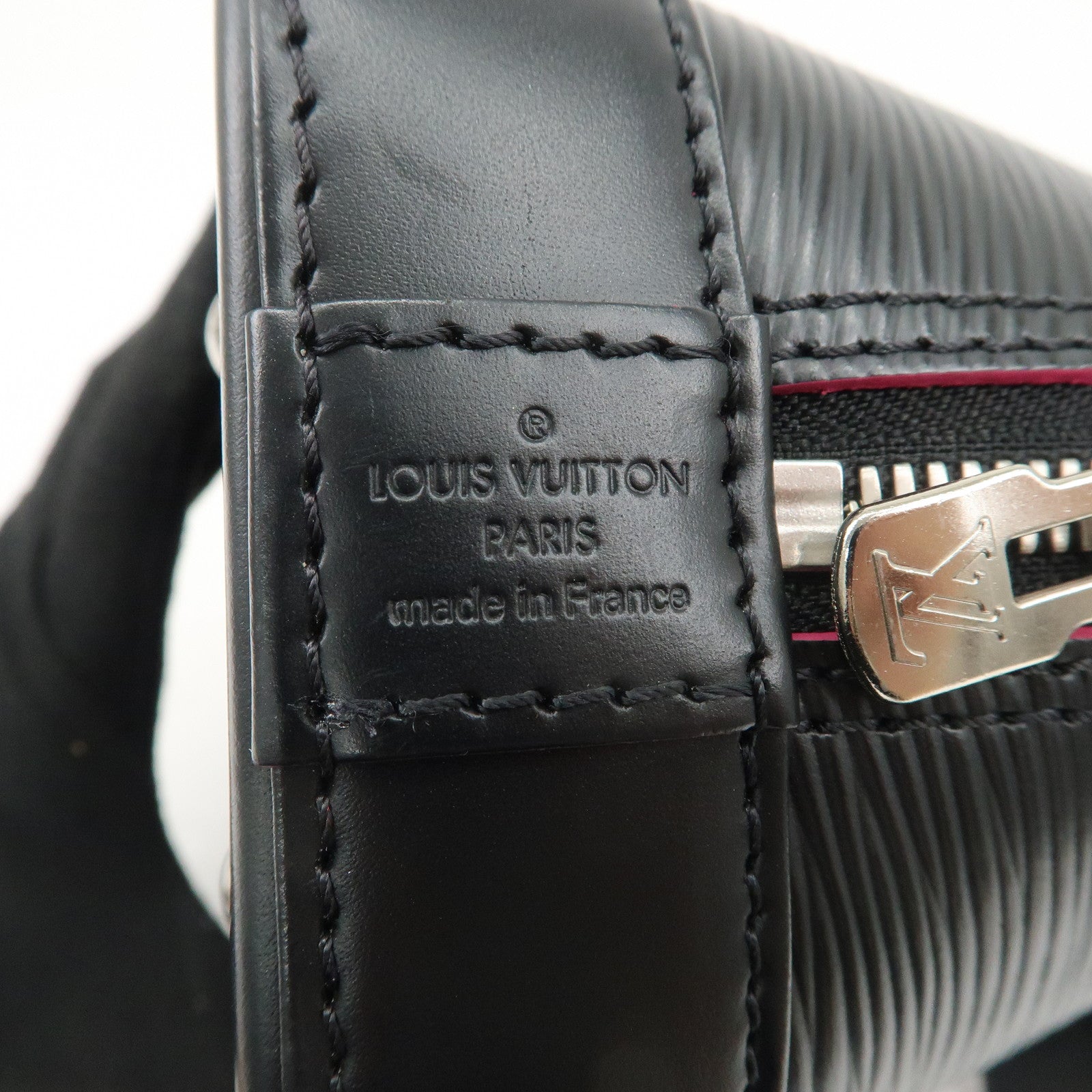 Louis Vuitton Epi Alma BB 2Way Shoulder Bag Noir Pink M54160 Used