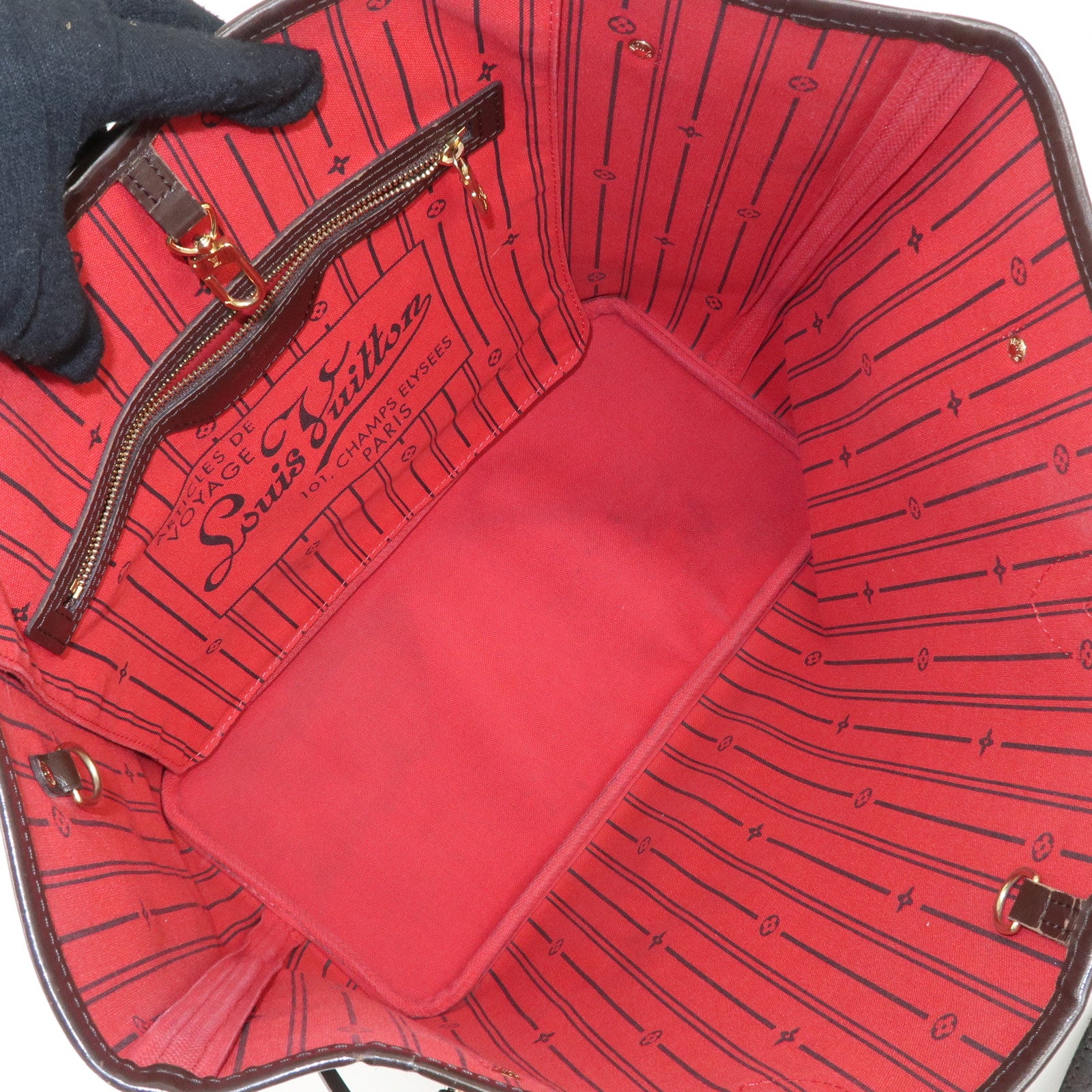Louis Vuitton Damier Neverfull MM Tote Bag Shoulder Bag N51105 Used