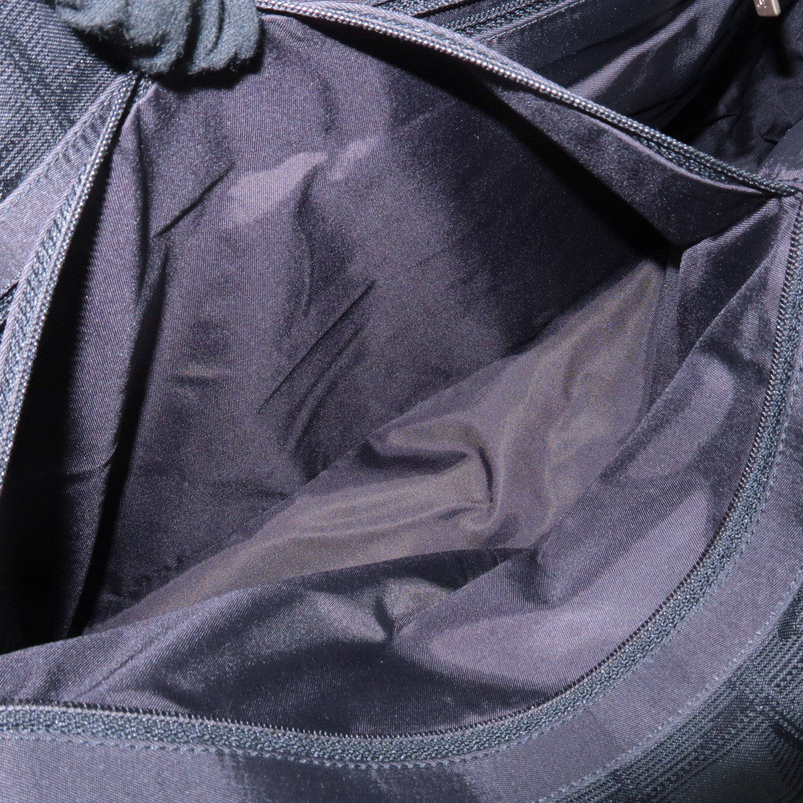 CHANEL New Travel Line Nylon Jacquard Leather Tote Bag A15991 Used