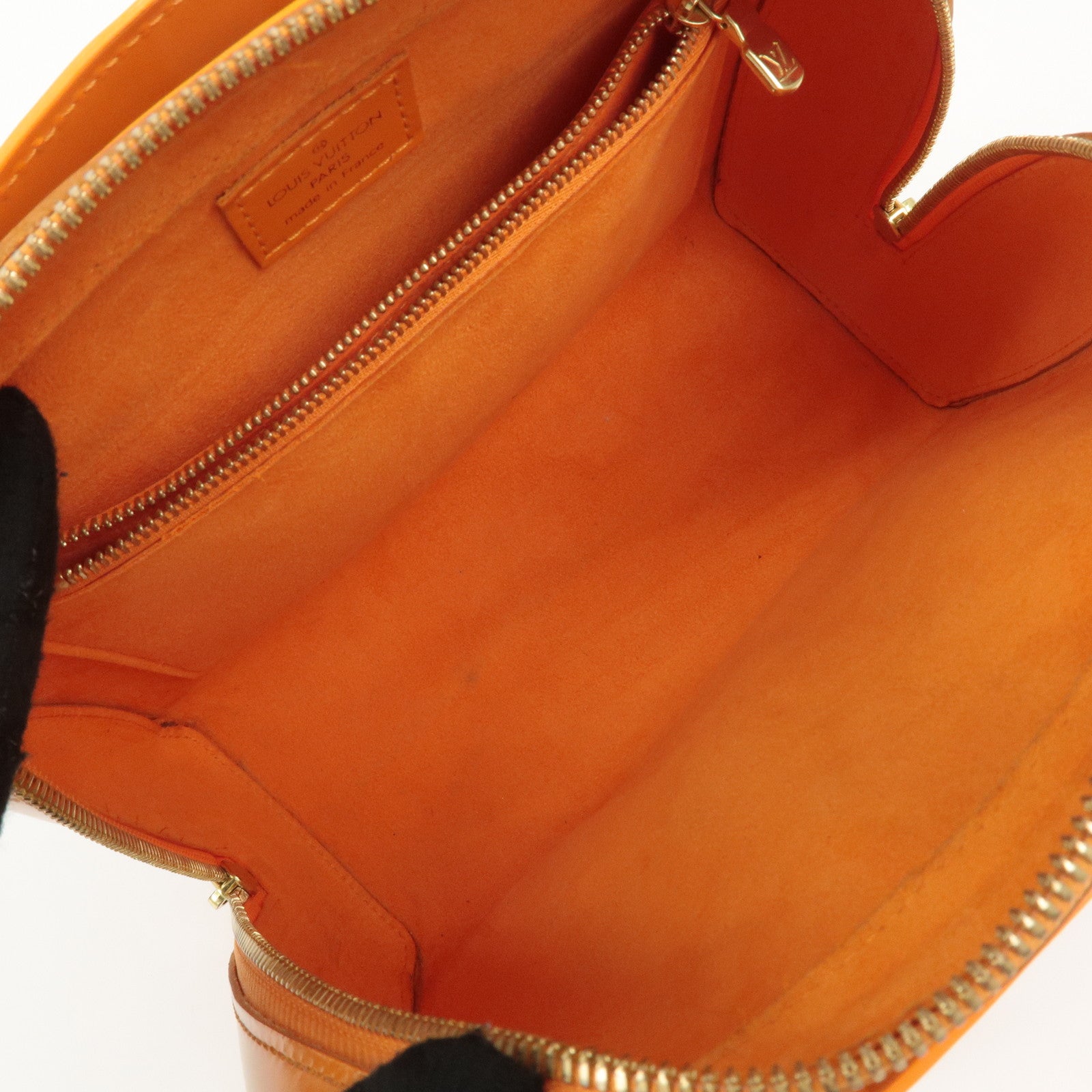 Louis Vuitton Epi Pont Neuf Hand Bag Mandarin Orange M5205H Used