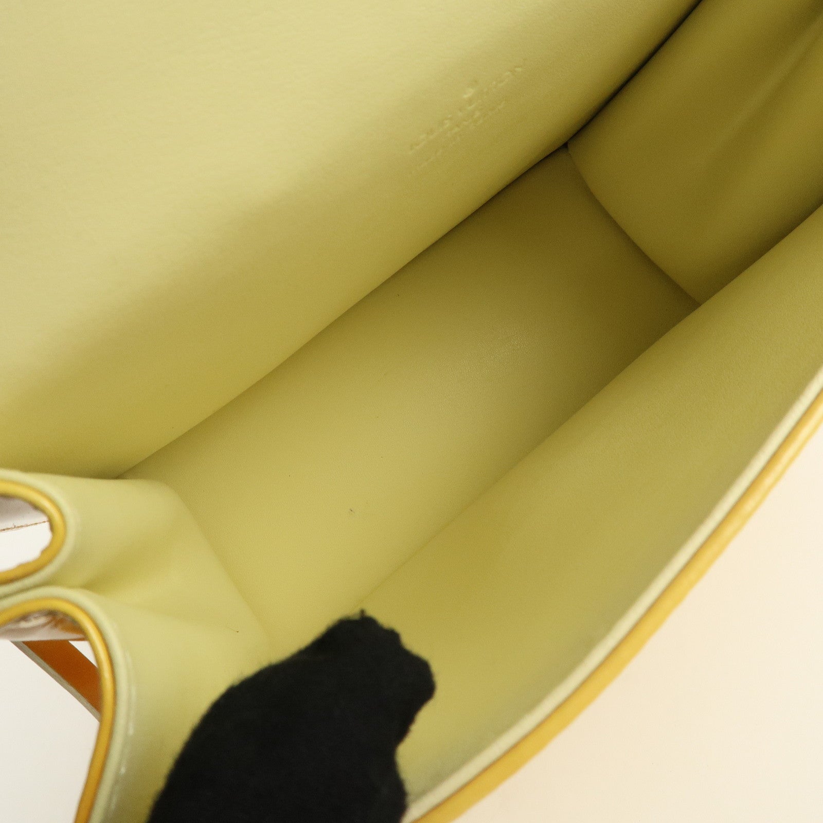 Louis Vuitton Vernis Spring Street Hand Bag LimeYellow M91068 Used