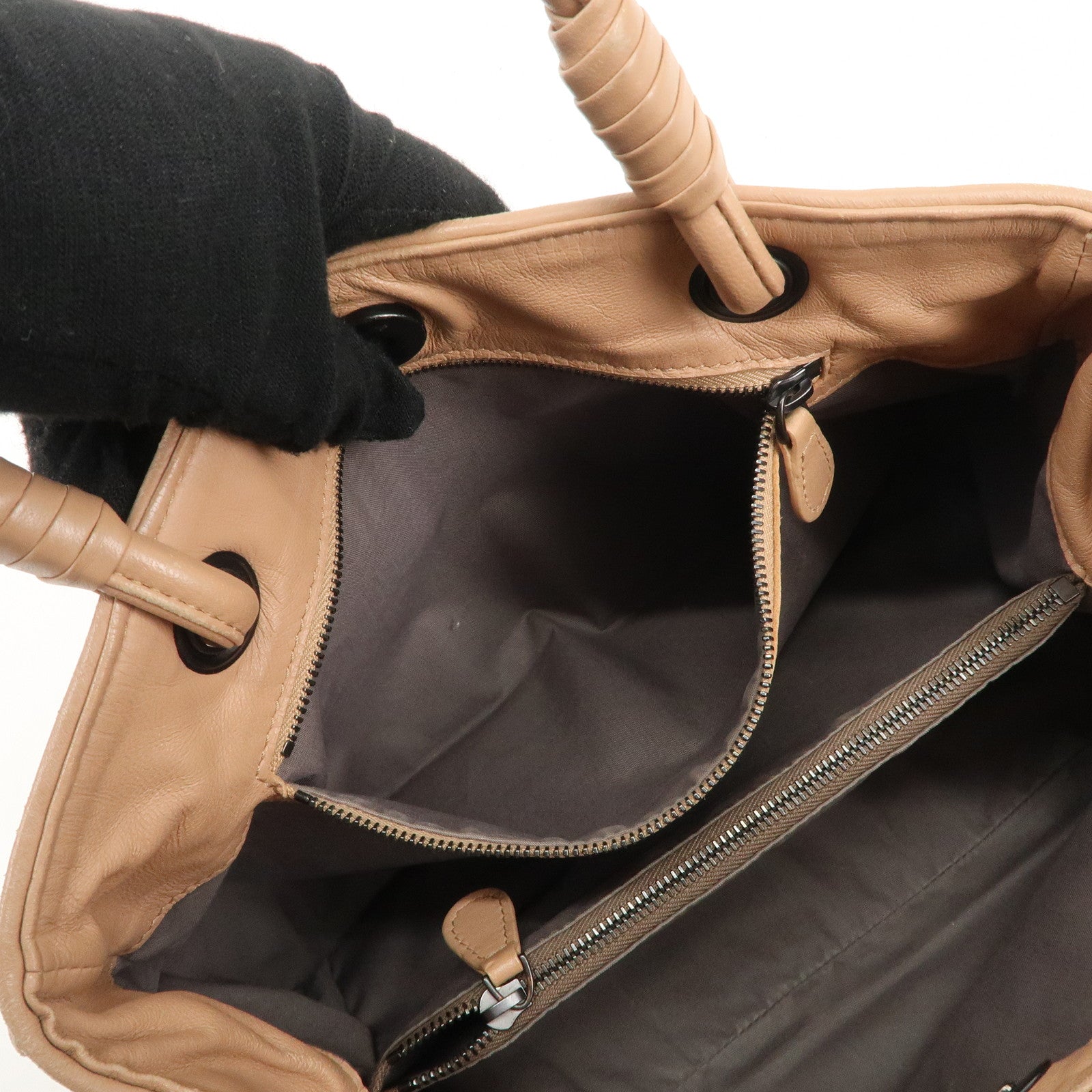 BOTTEGA VENTETA Intrecciato Leather Satchel Tote Bag 148323 Used