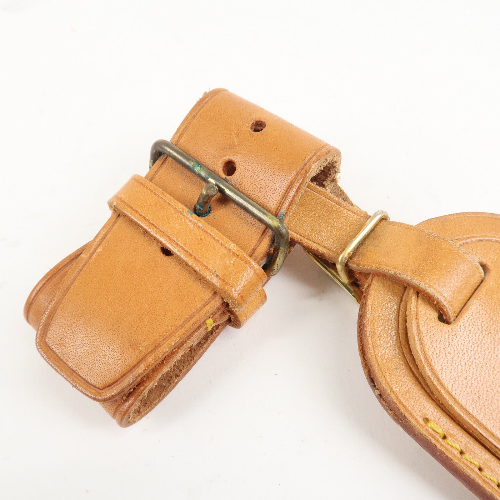 Louis Vuitton Set of 10 Leather Name Tag & Poignet Natural Used