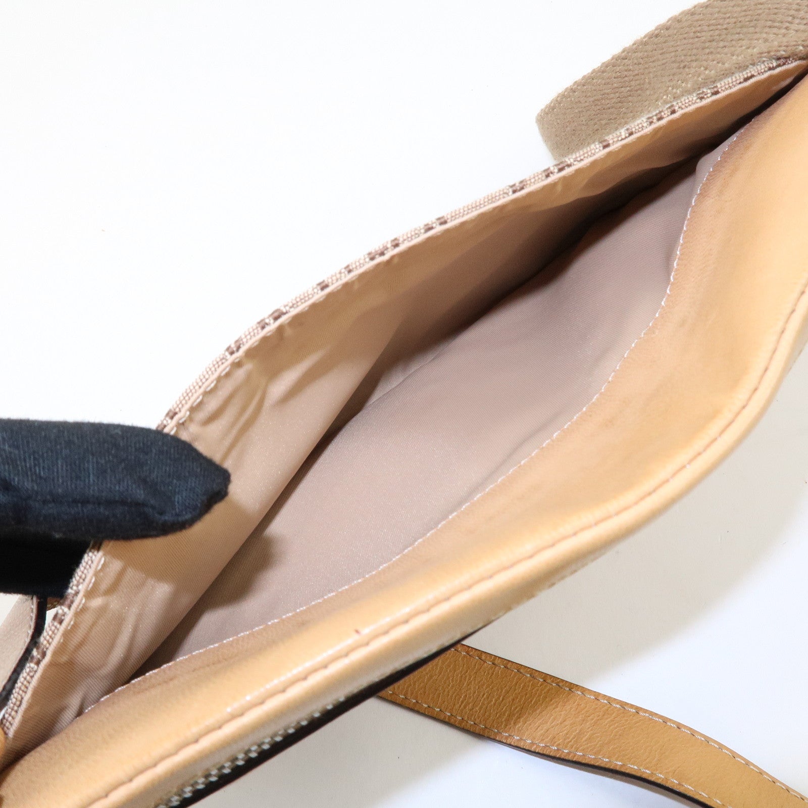 Christian Dior Street Chic Trotter Canvas Leather Shoulder Bag Used