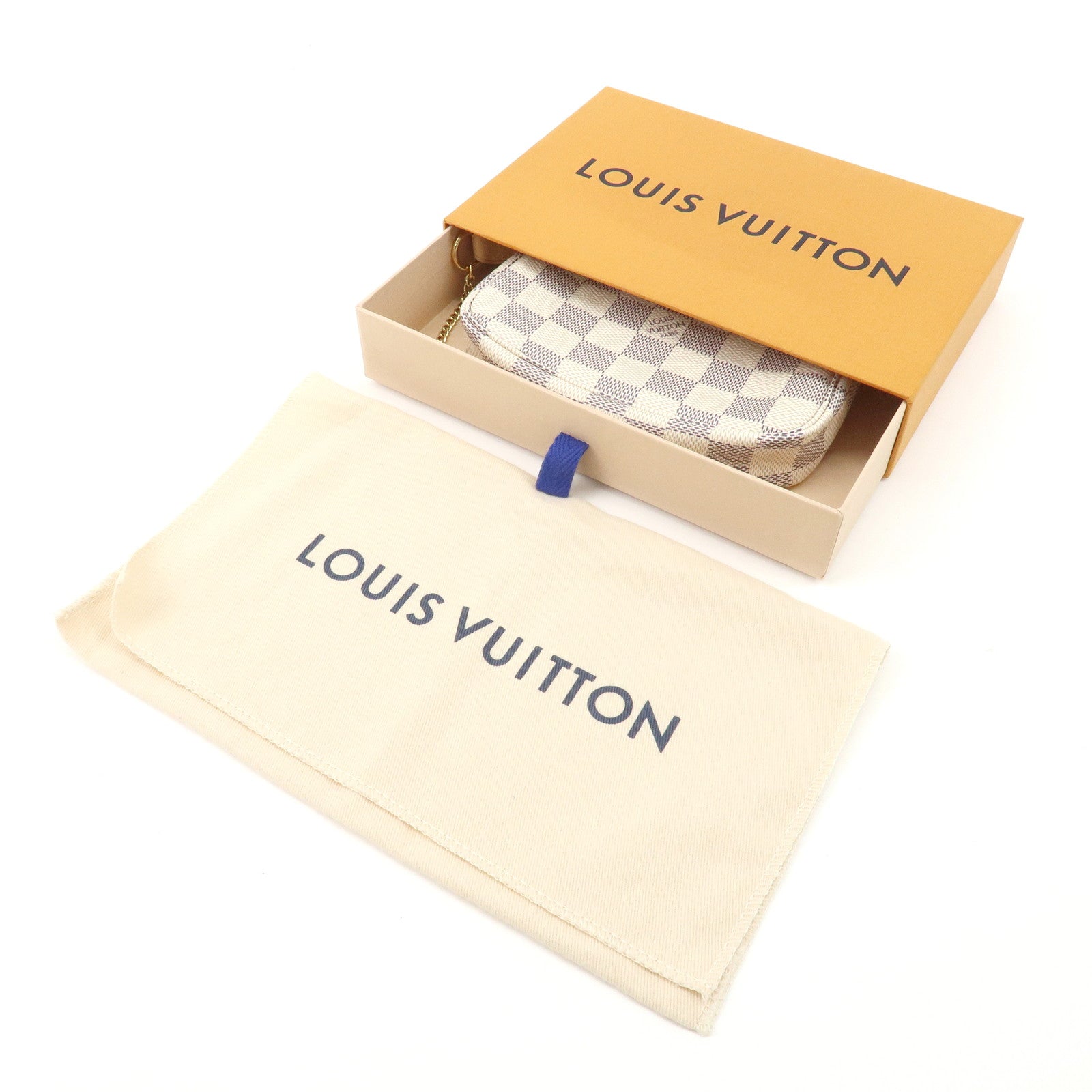 Louis Vuitton Damier Azur Mini Pochette Accessoires Pouch N58010 Used
